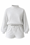 Mock Neck Sweater Short Set