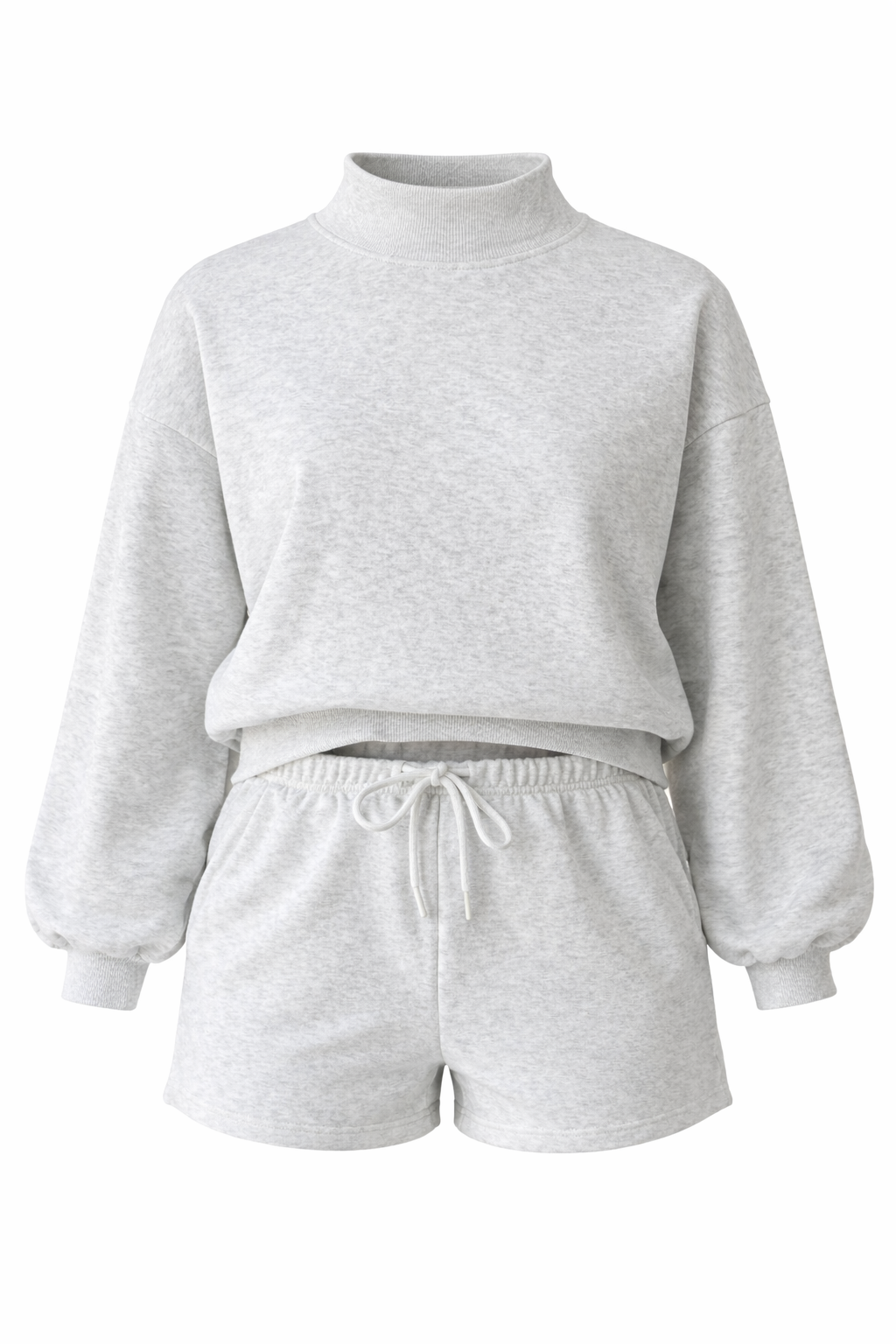 Mock Neck Sweater Short Set