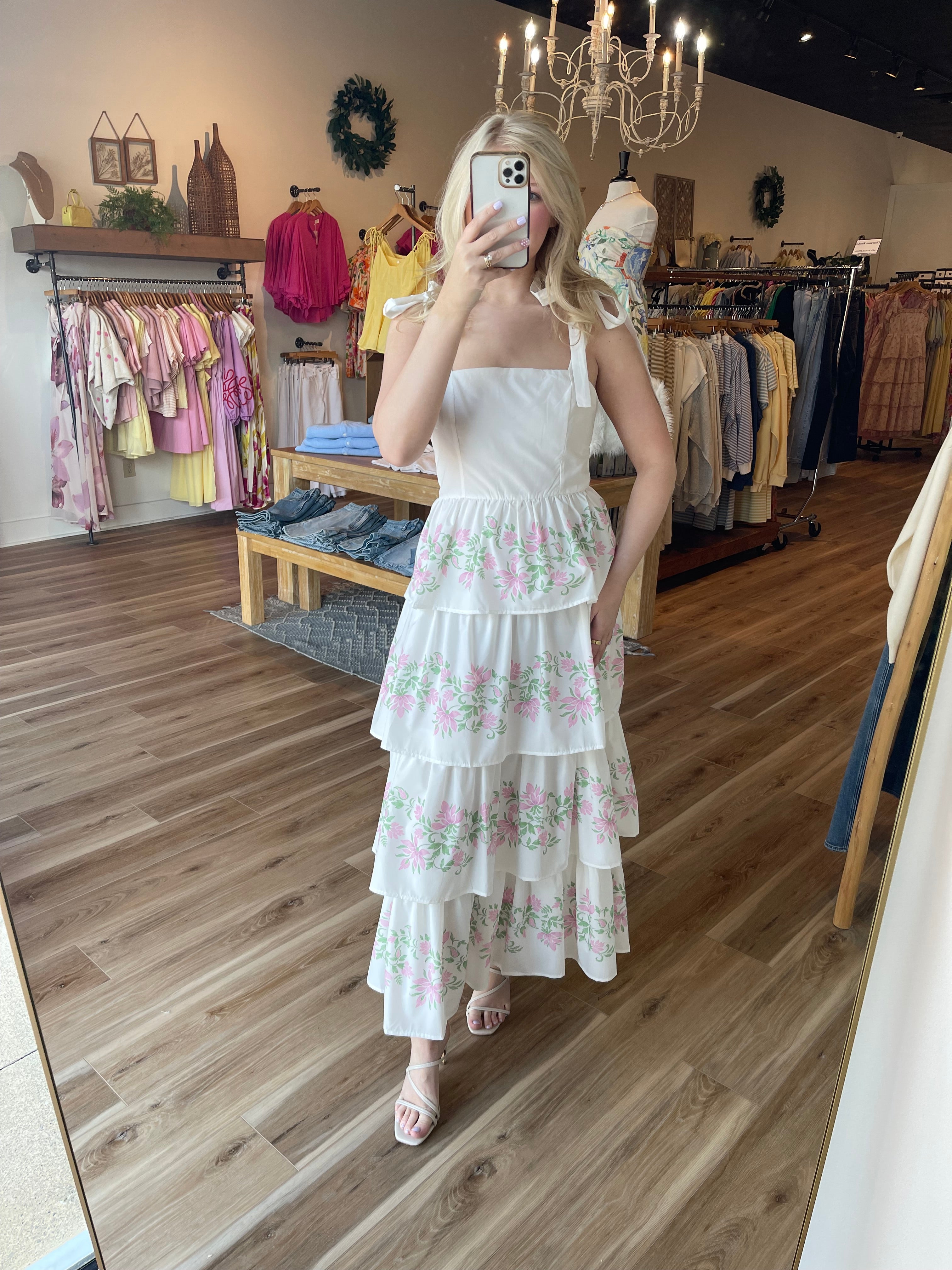 Sage Floral Maxi Dress