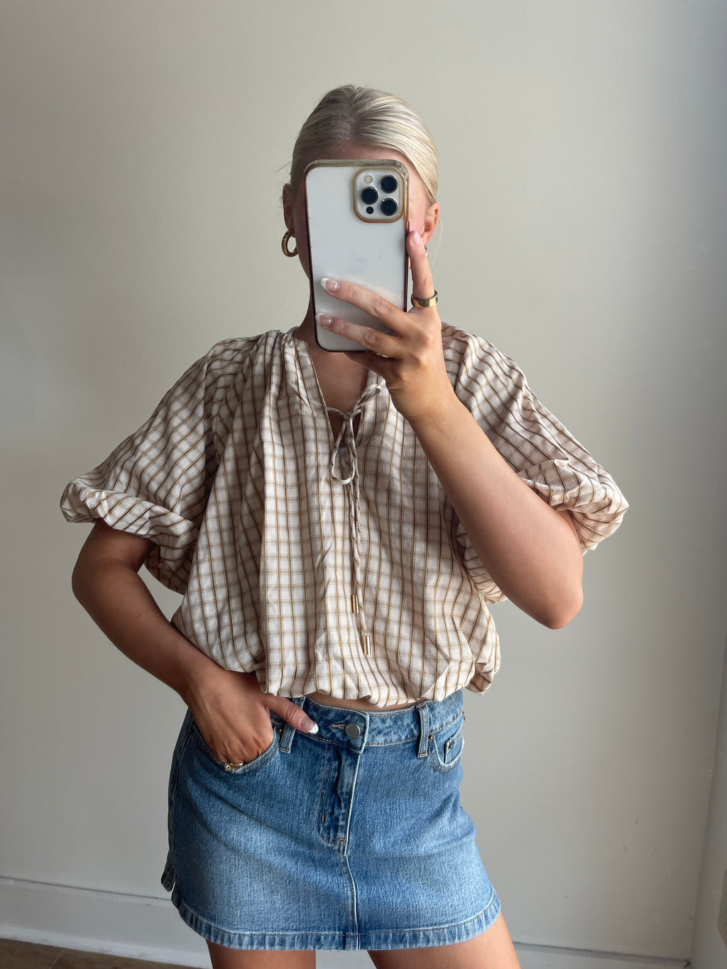 Macy Plaid Blouse