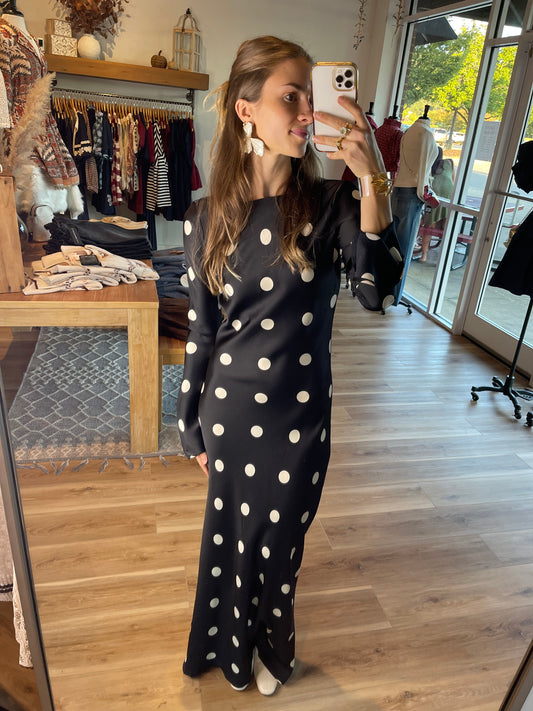 Georgie Polka Dot Maxi Dress