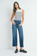 Scissor Cut Wide Leg Denim