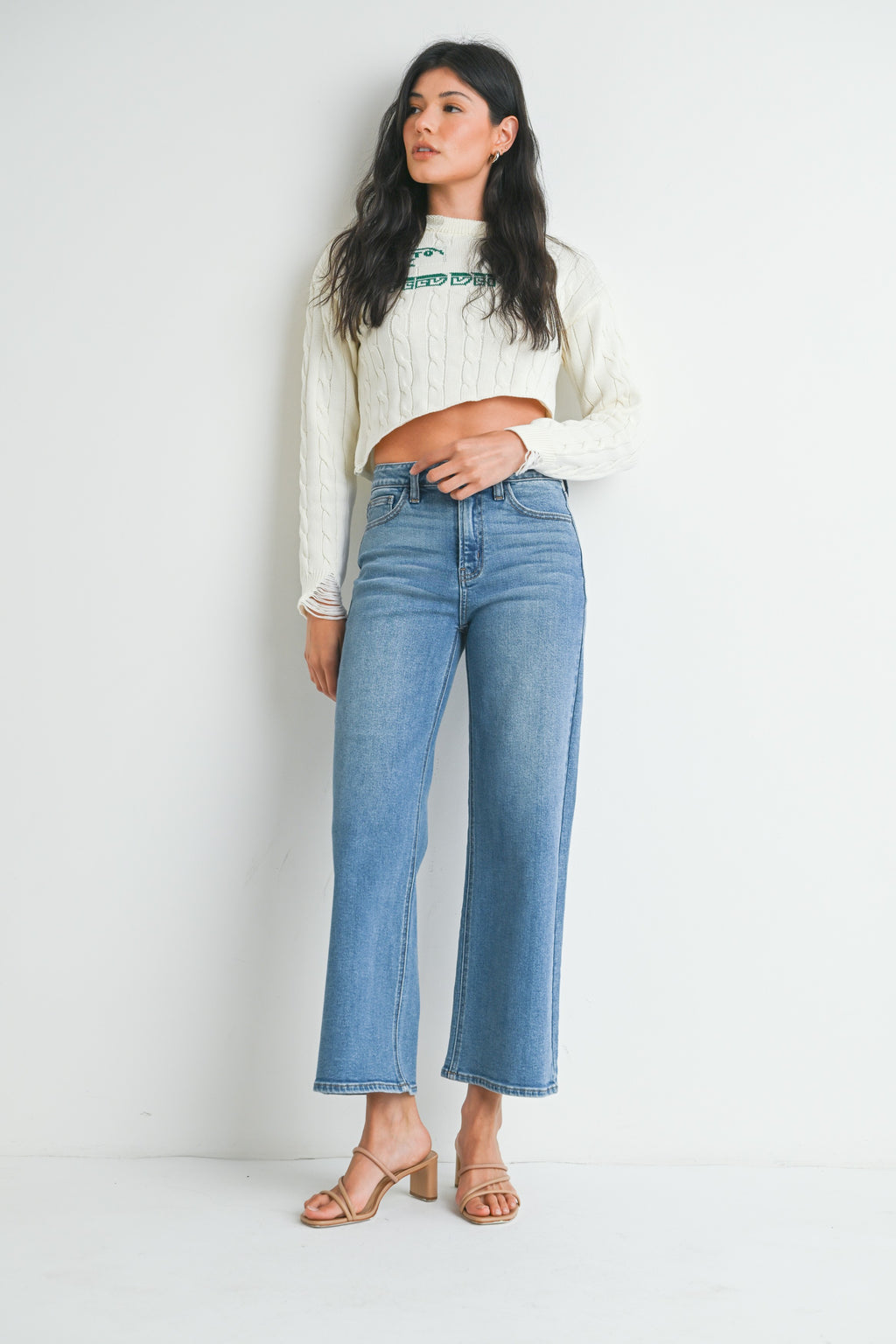 Jessica Slim Wide Leg Jeans