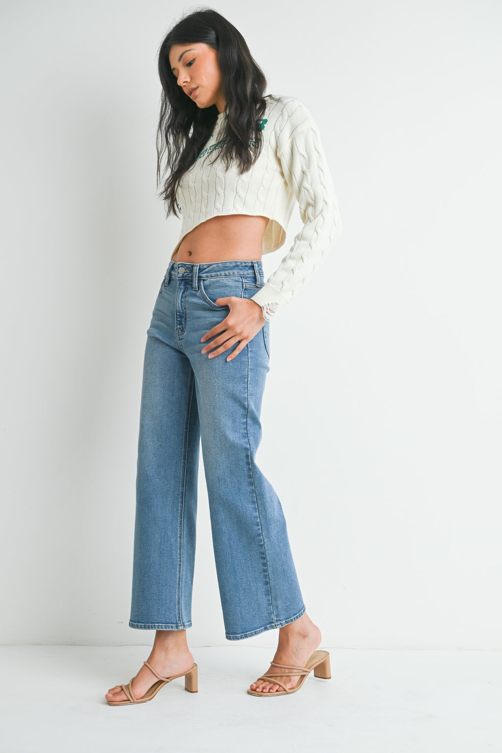 Jessica Slim Wide Leg Jeans