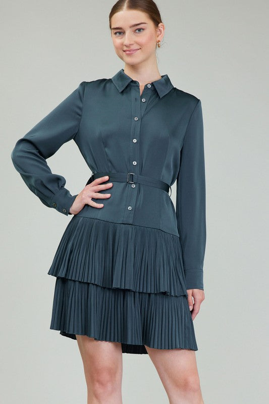 Ramsey Belted Shirt Mini Dress