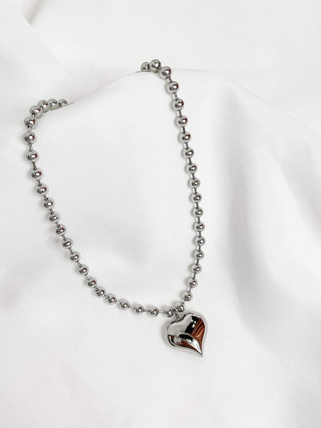 Small Bubble Heart Necklace