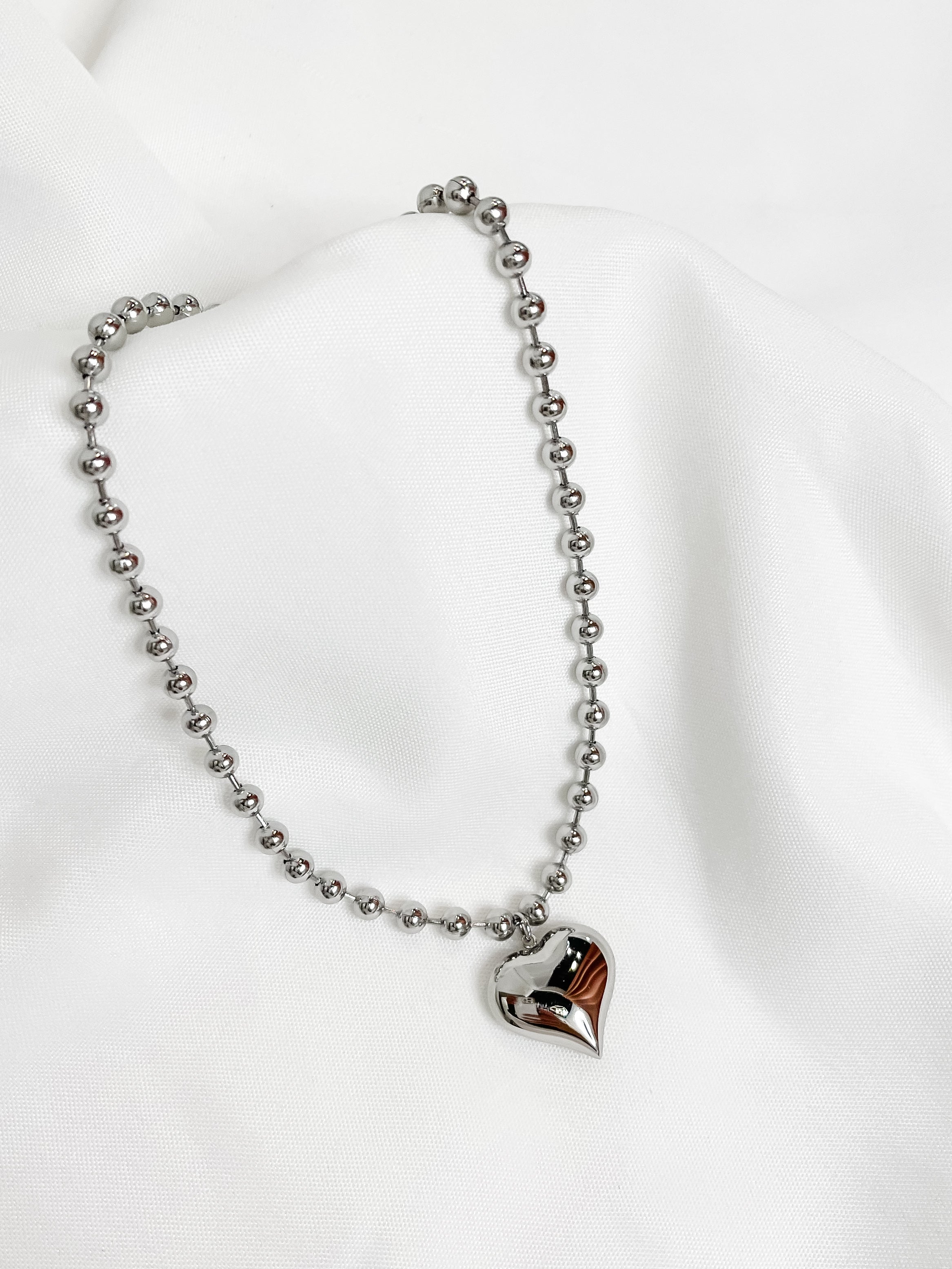 Small Bubble Heart Necklace