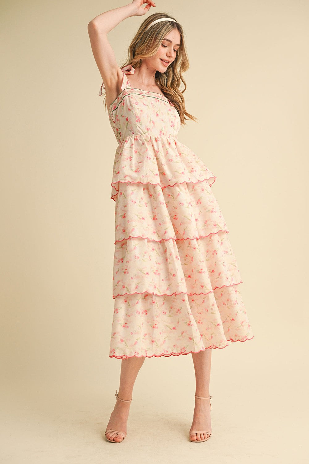 Lindsay Tiered Midi Dress