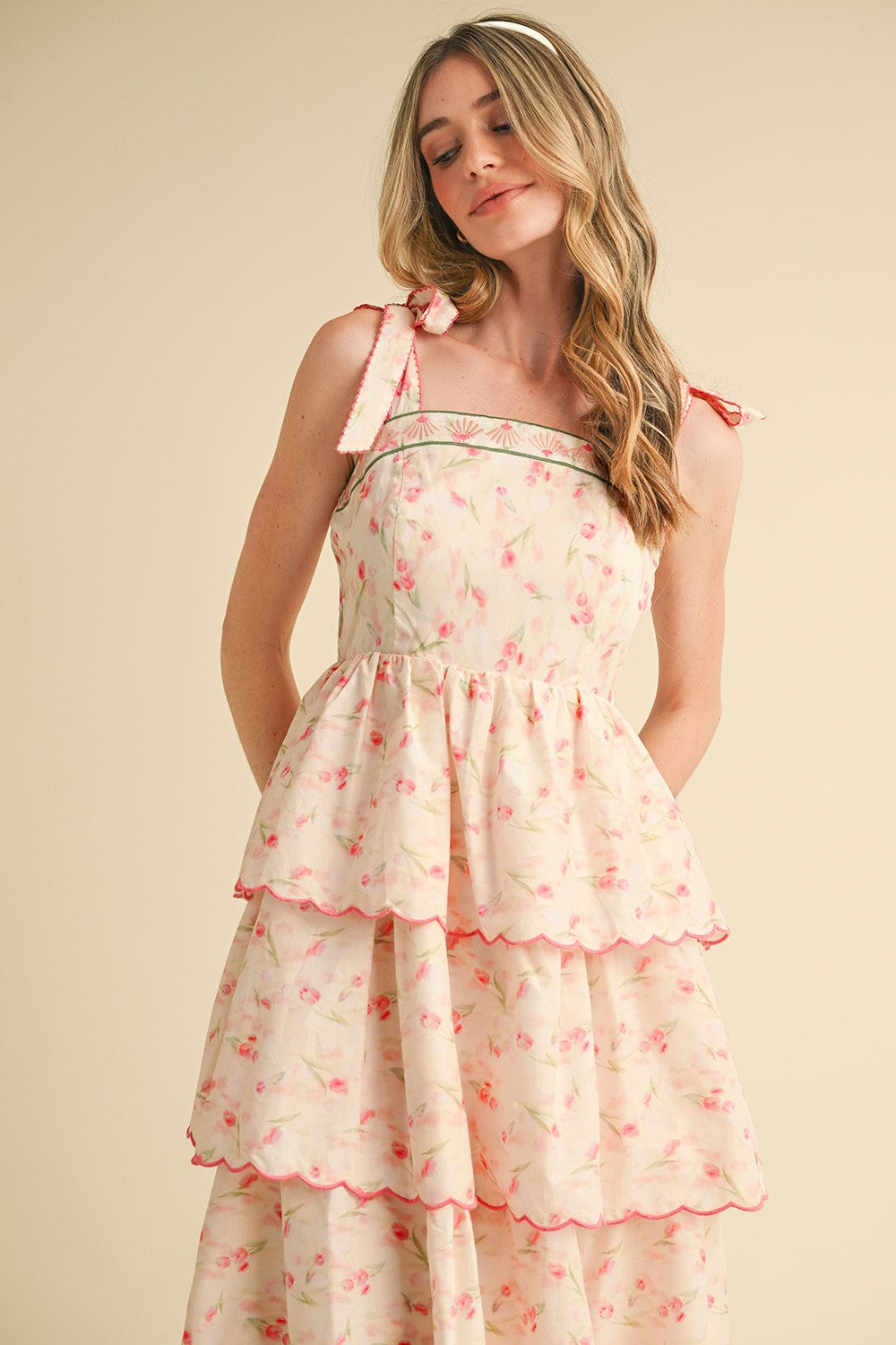 Lindsay Tiered Midi Dress