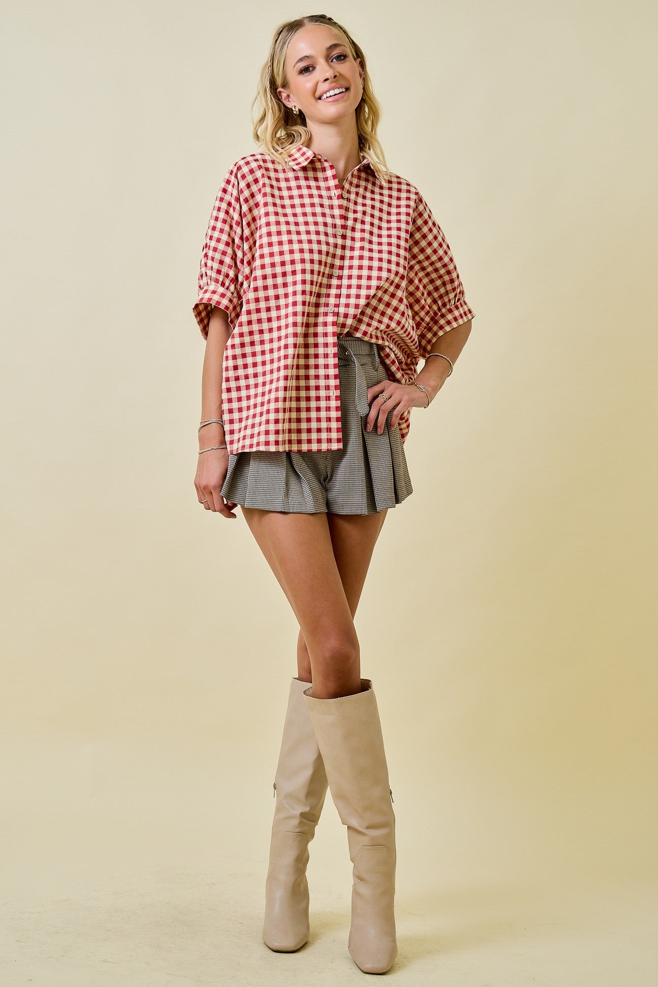 Blakely Gingham Top