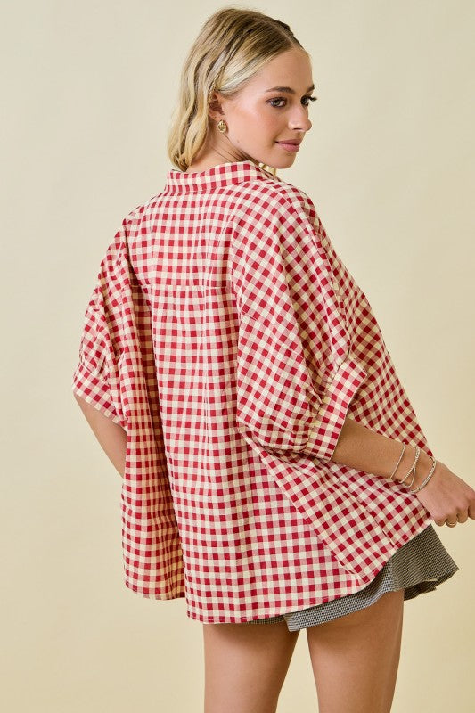 Blakely Gingham Top