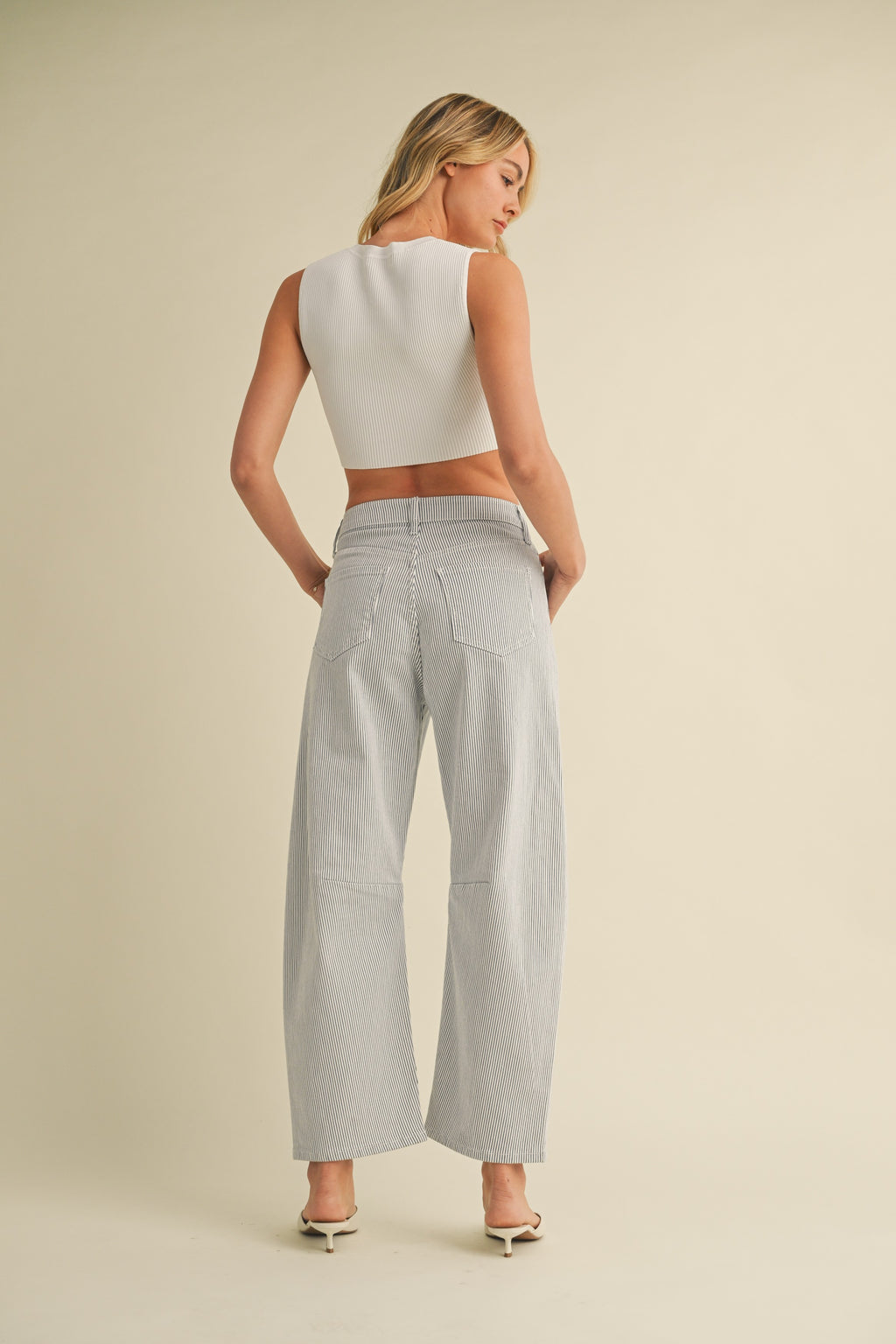 Striped Barrel Jeans