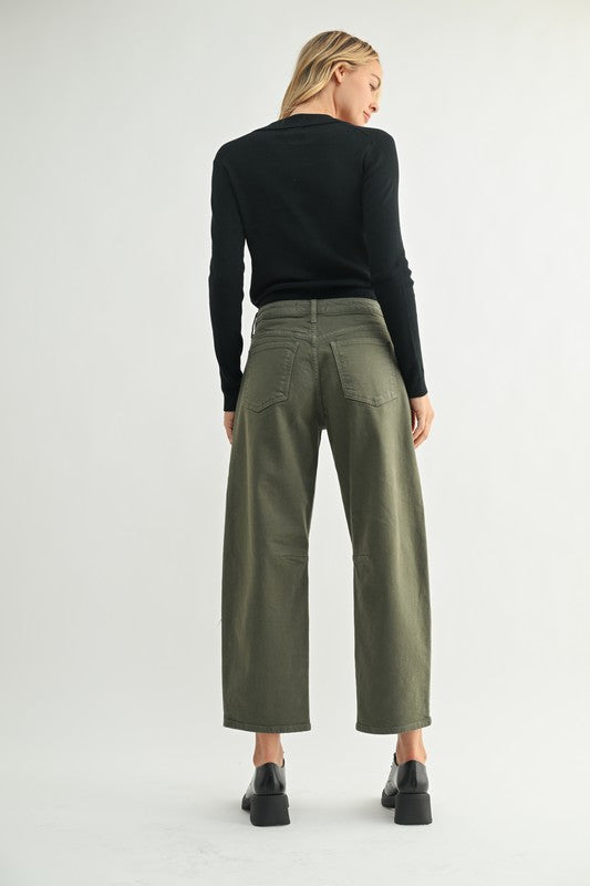 Utility Seamed Barrel Jeans