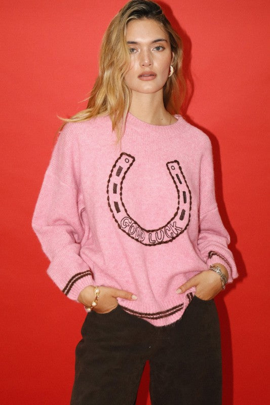 Good Luck Horseshoe Sweater
