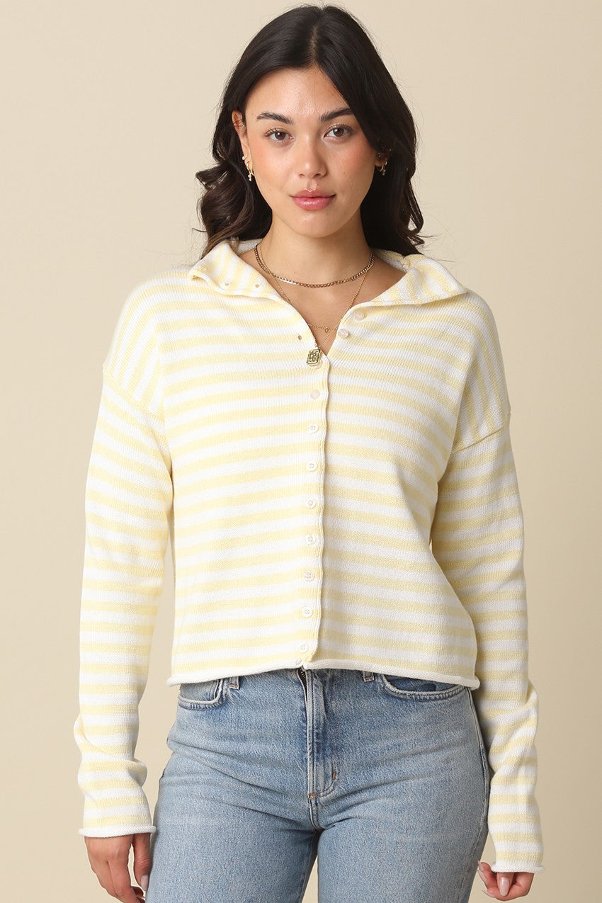 Elina Striped Knit Top