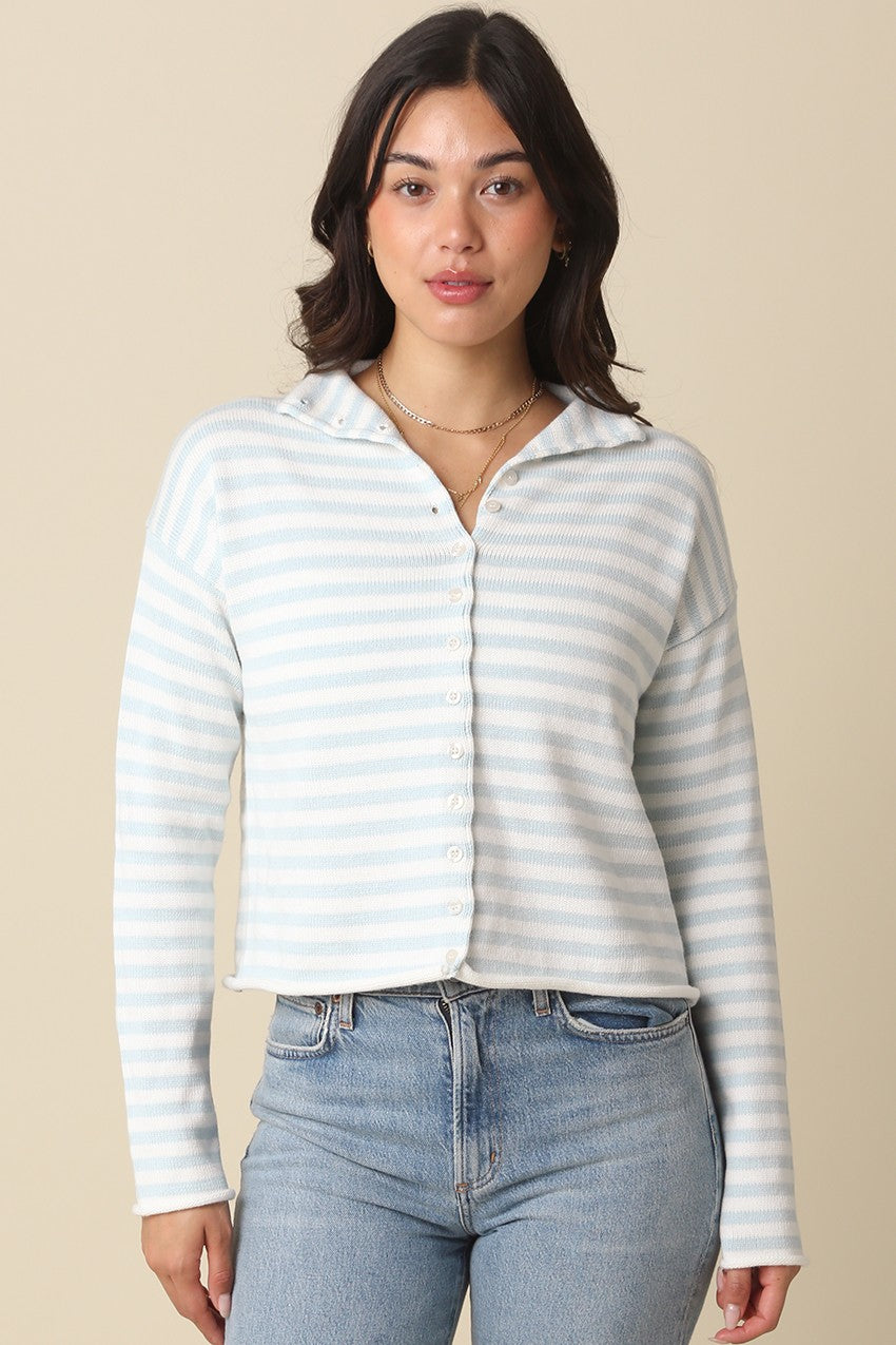 Elina Striped Knit Top