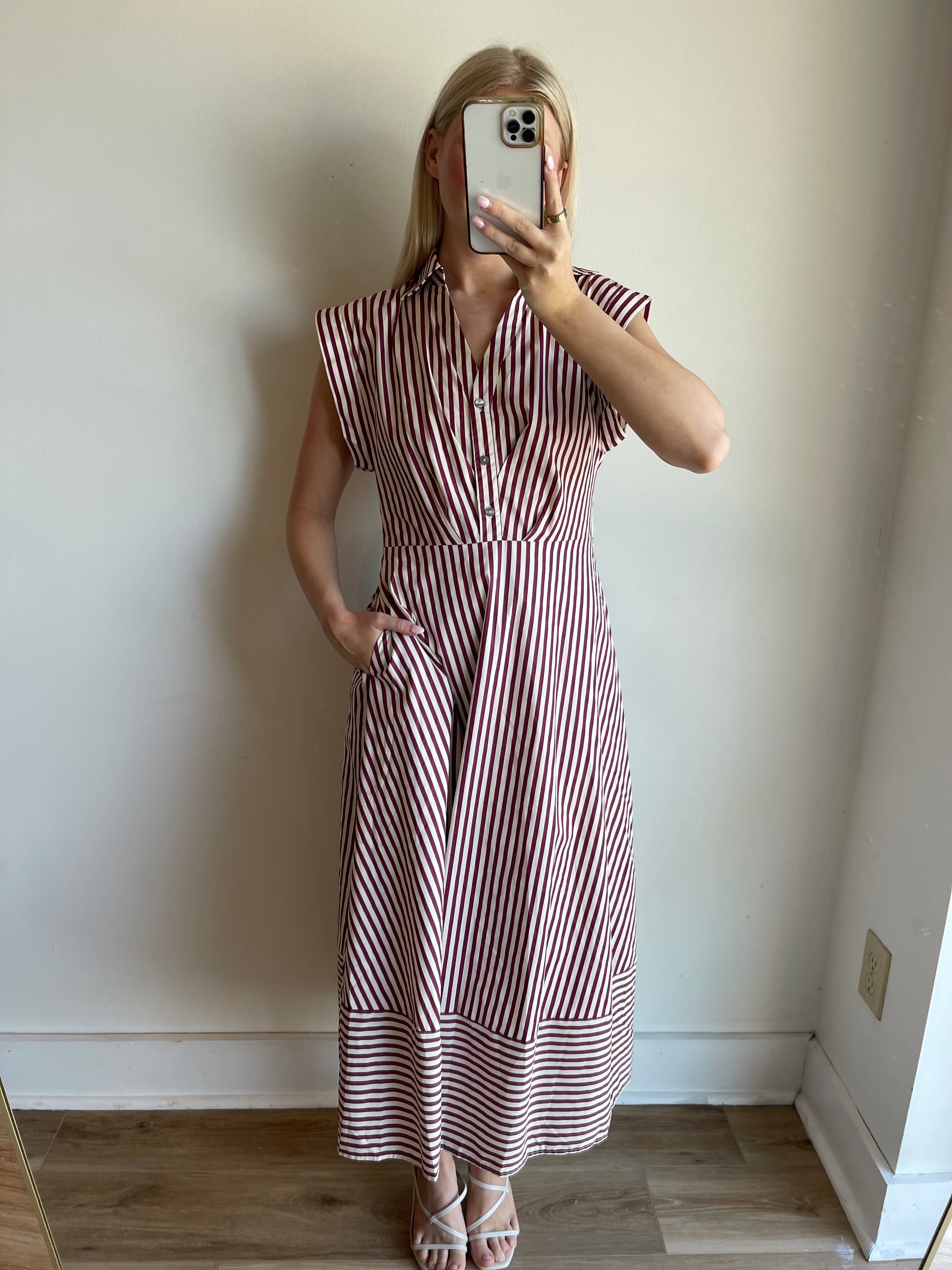 Raven Stripe Midi