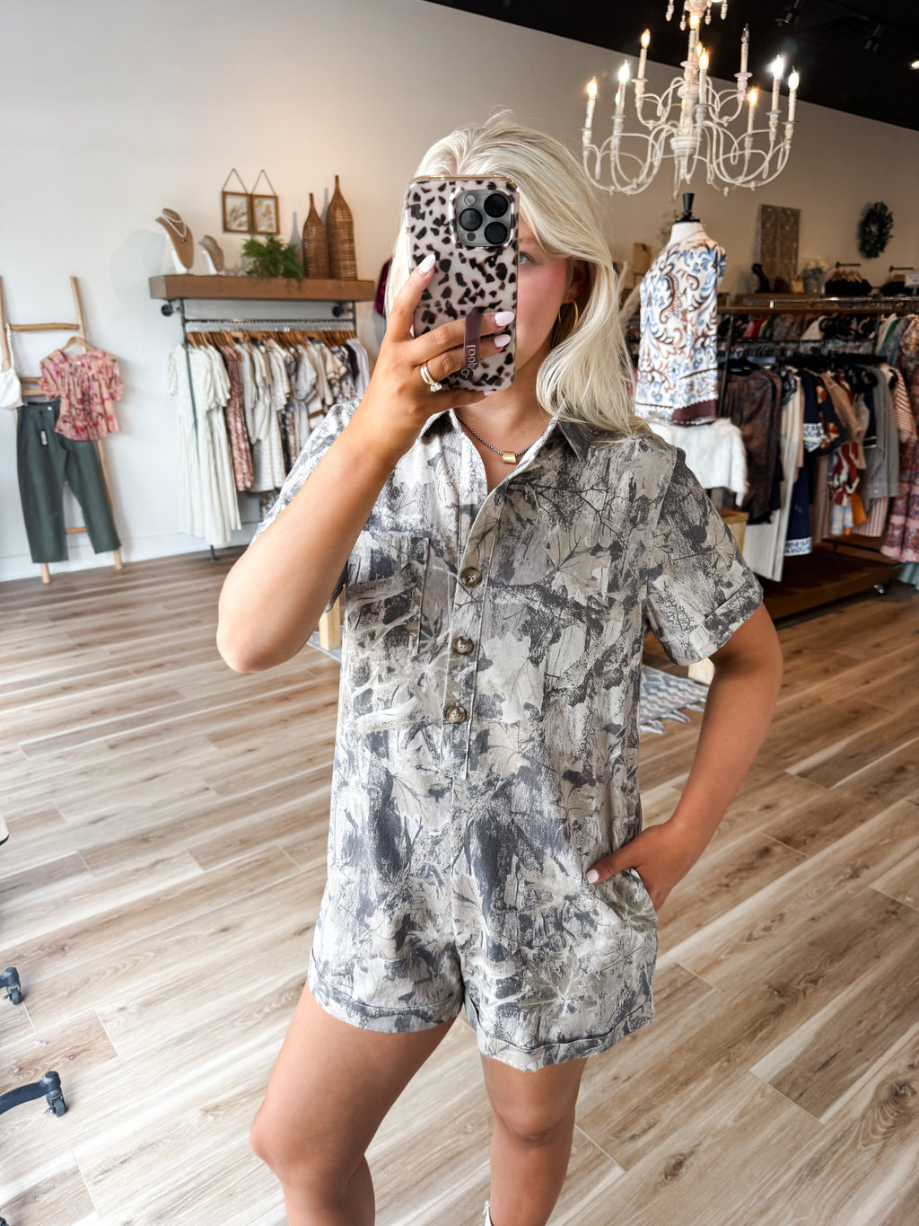 Betsy Camo Romper