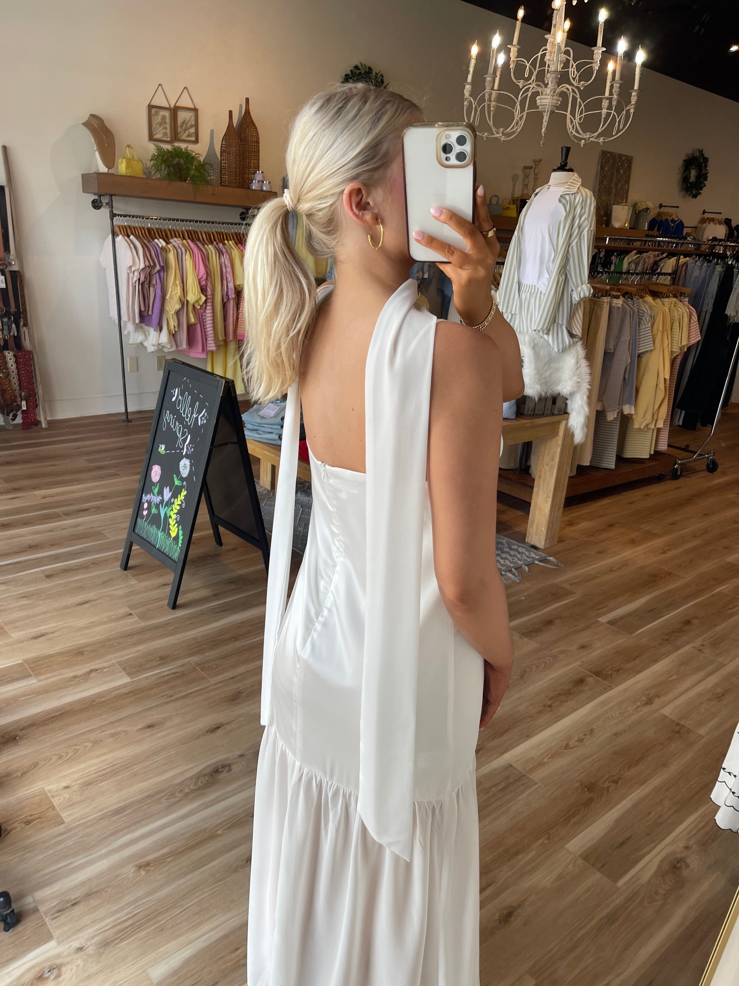 Sutton Maxi Dress with Neck Scarf