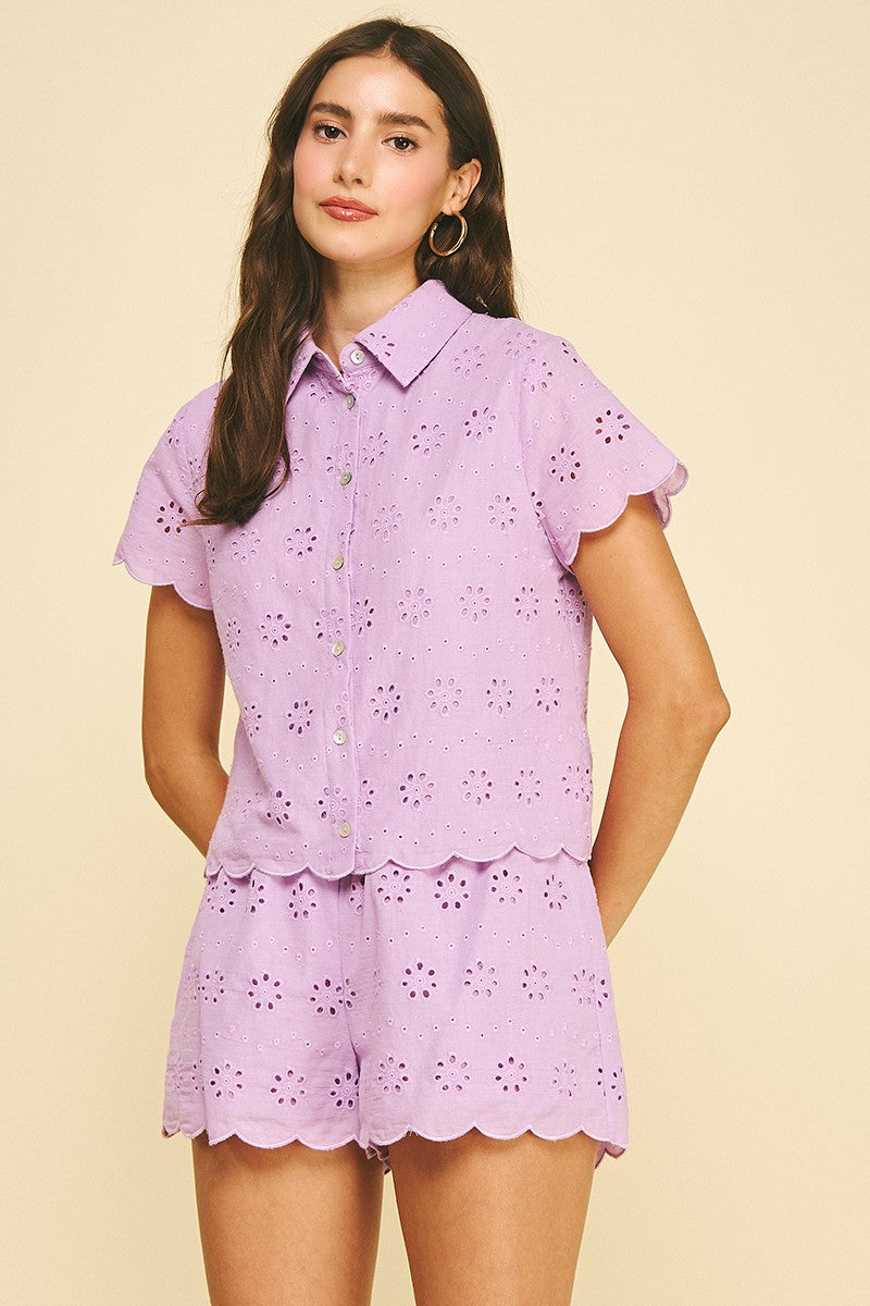 Scottie Eyelet Top