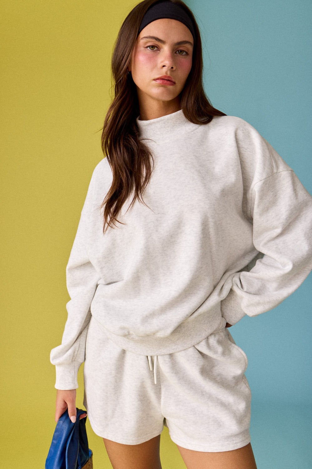 Mock Neck Sweater Short Set