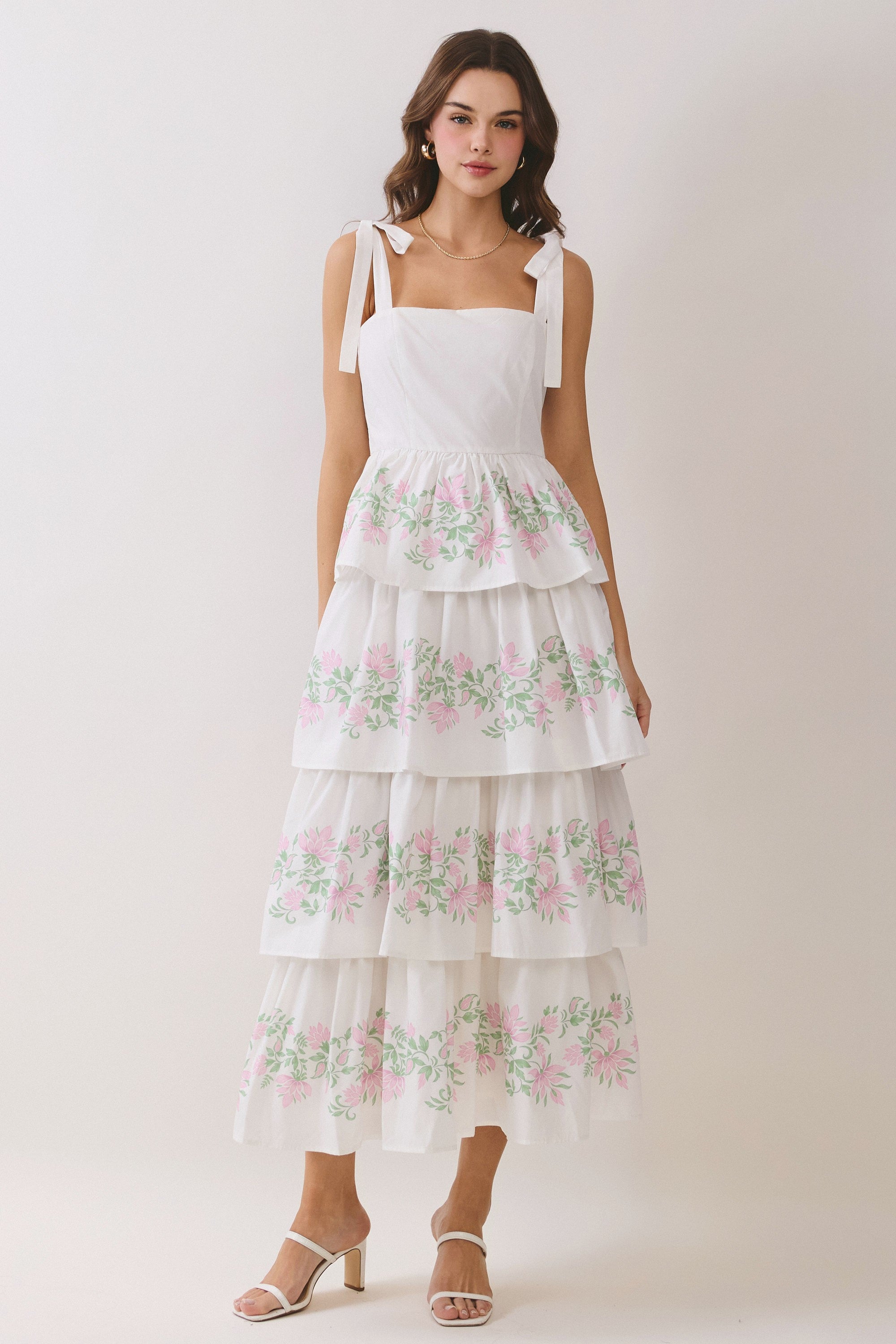 Sage Floral Maxi Dress