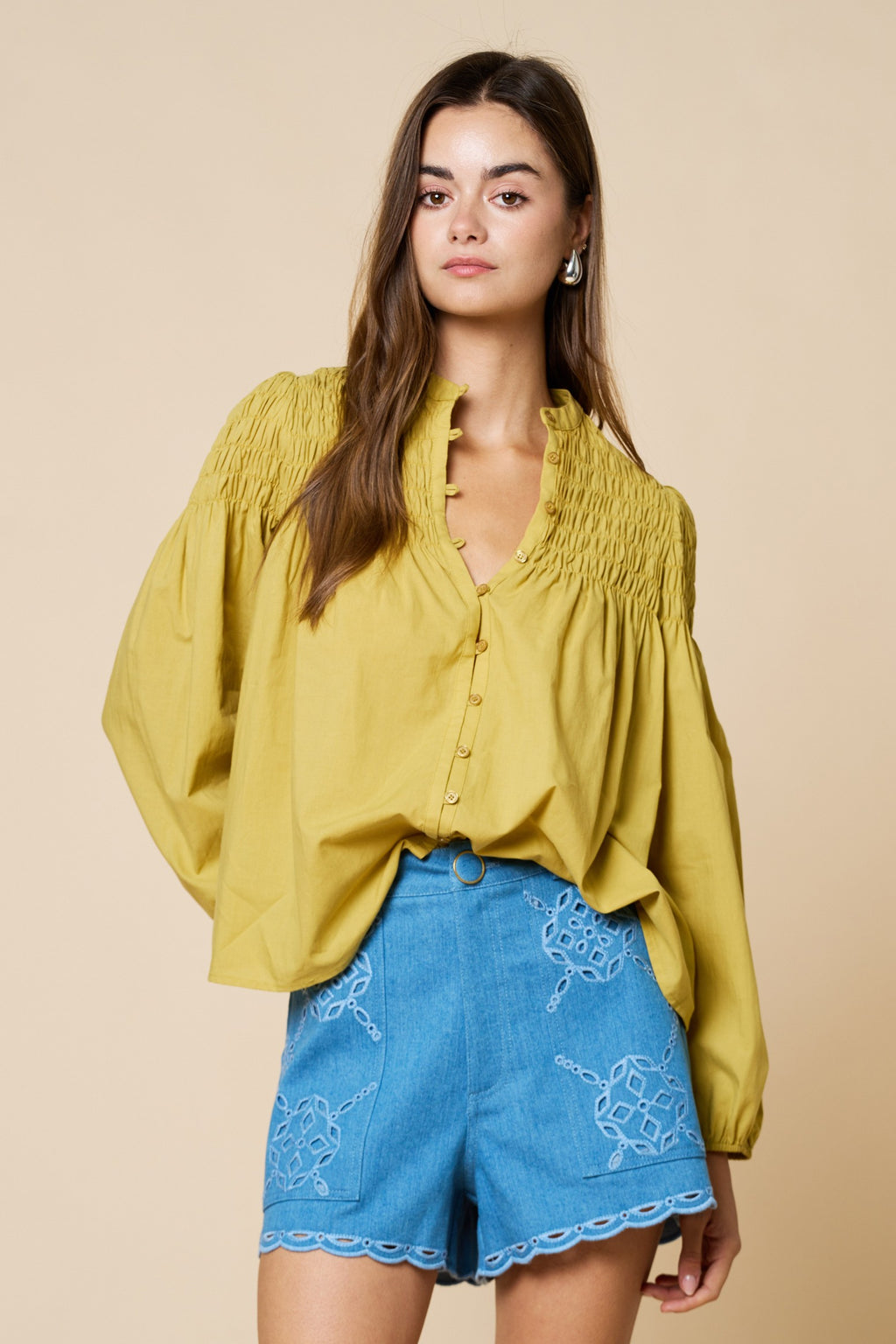 Marren Smocked Blouse