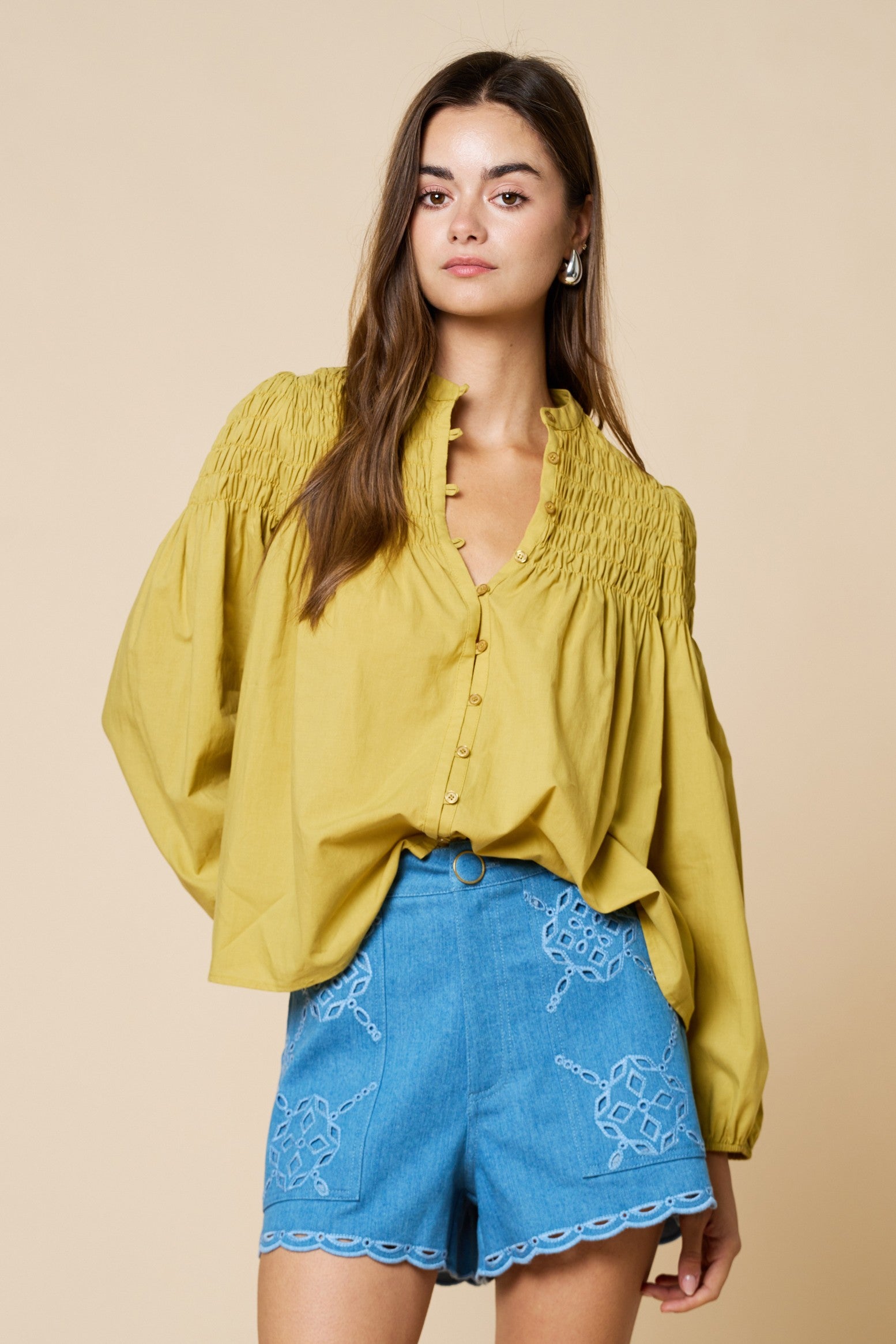 Marren Smocked Blouse