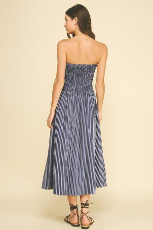 Eliana Strapless Midi Dress