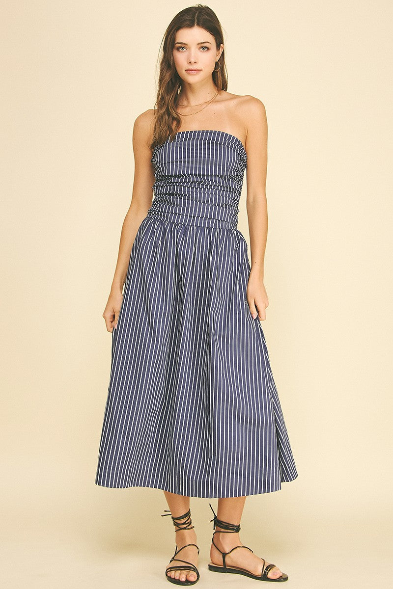 Eliana Strapless Midi Dress
