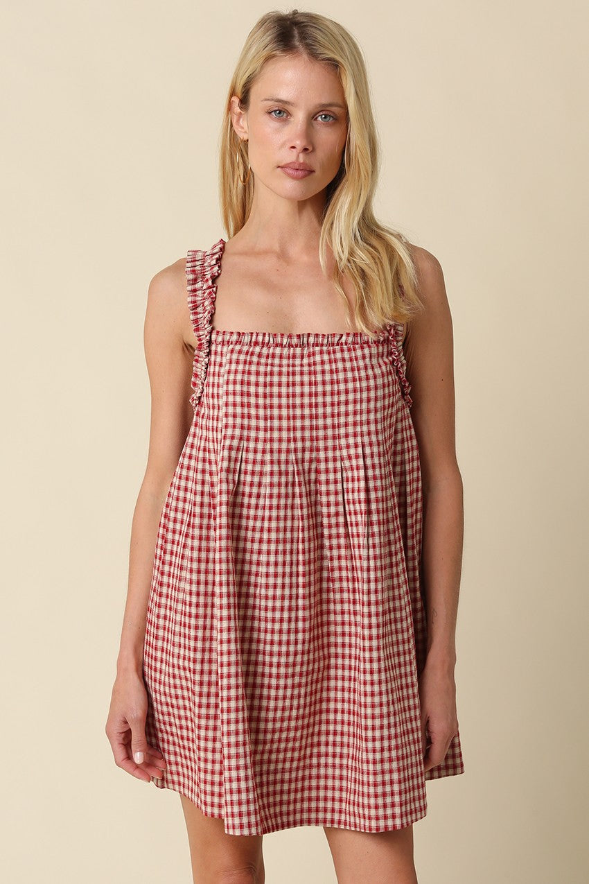 Ruby Gingham Mini Dress