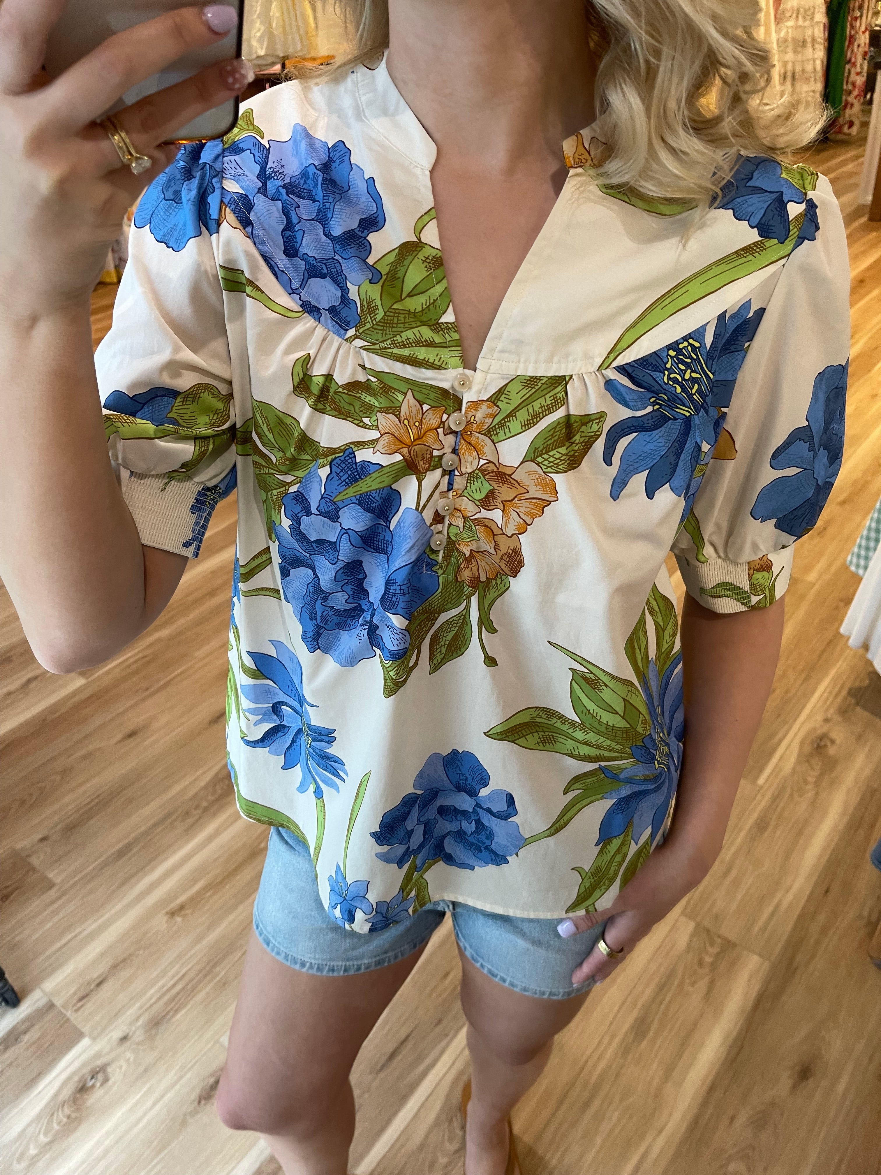 Florence Split Neck Blouse