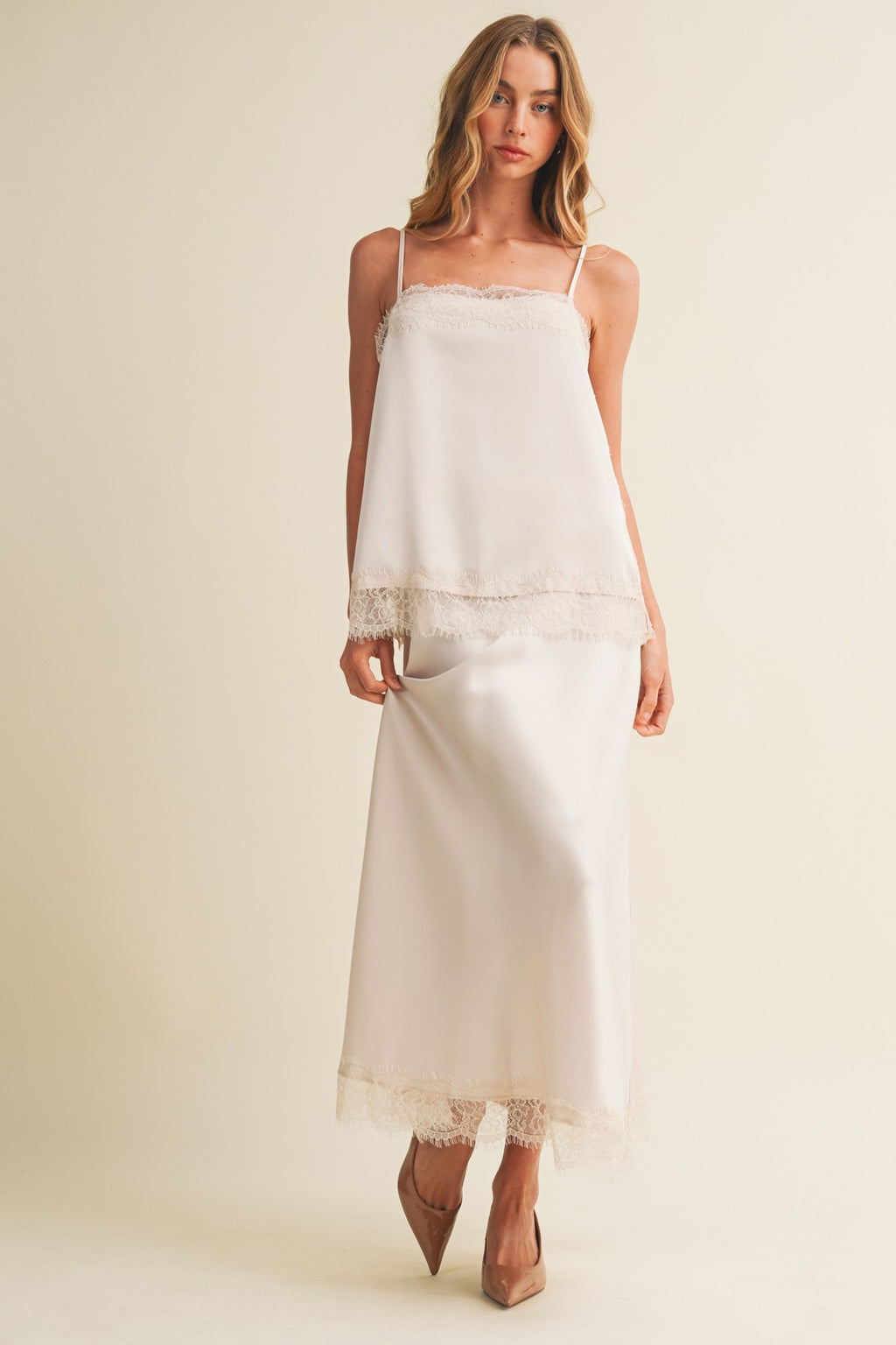 Aria Lace Midi Skirt