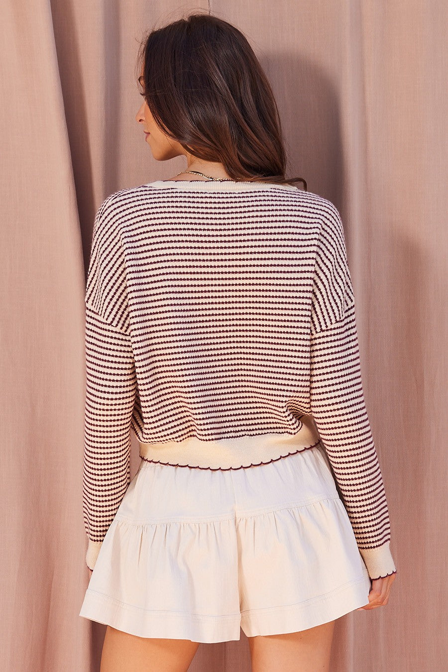 Trina Striped Sweater Top