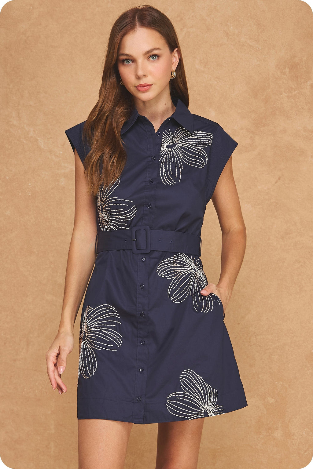 Jordan Embroidered Mini Dress