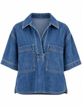 Baker Cropped Denim Top