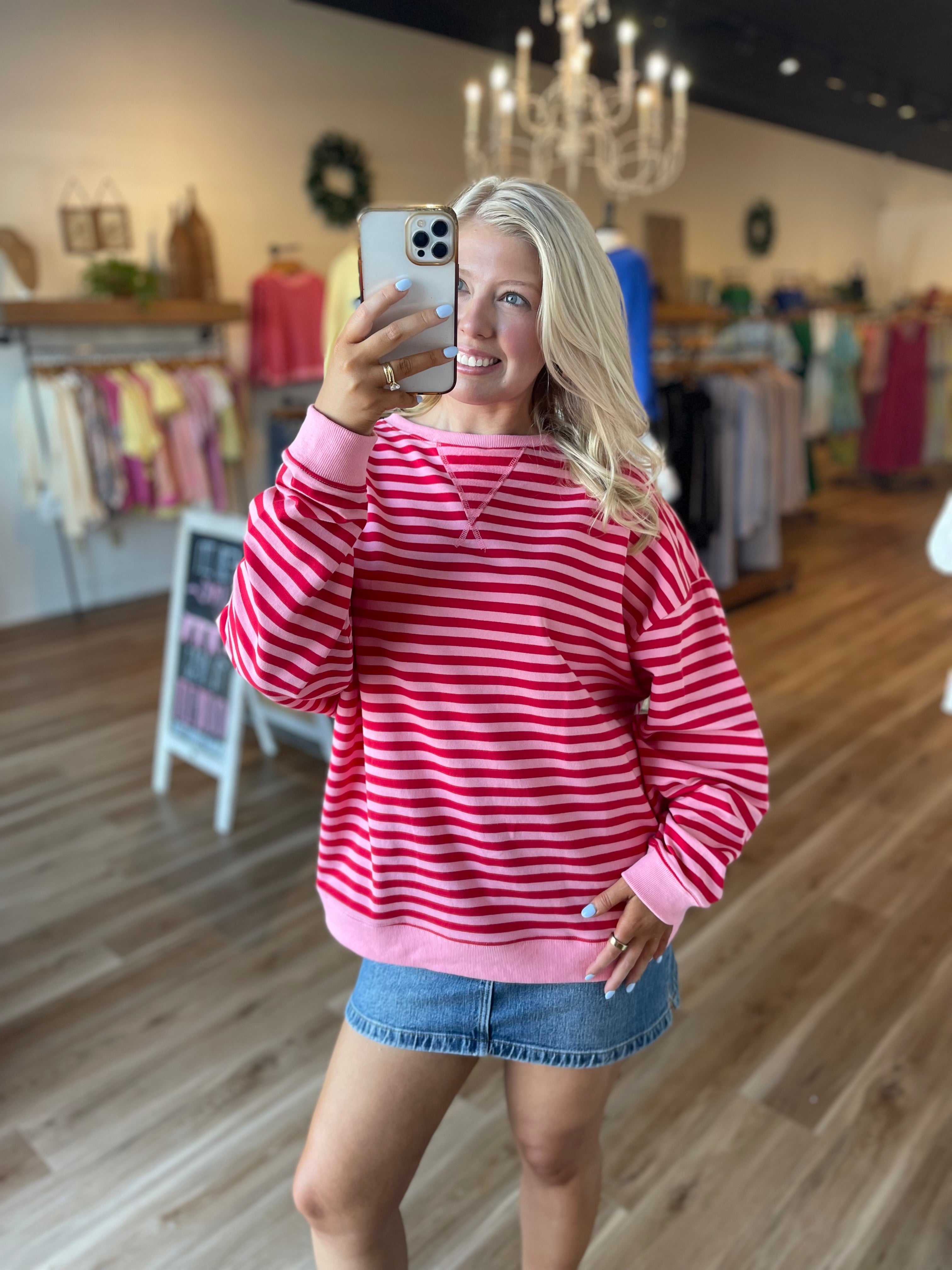 Lucy Oversized Striped Top