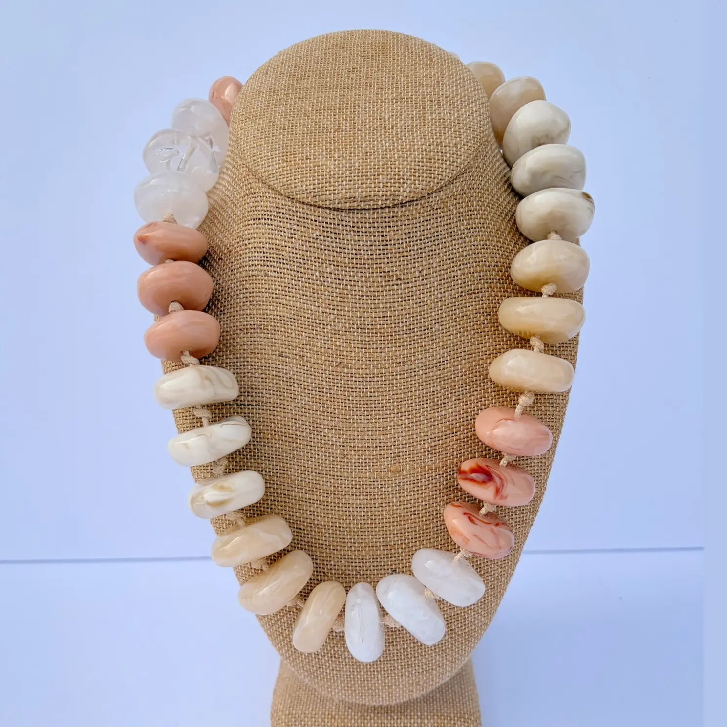 Neutral Chunky Beaded Necklace