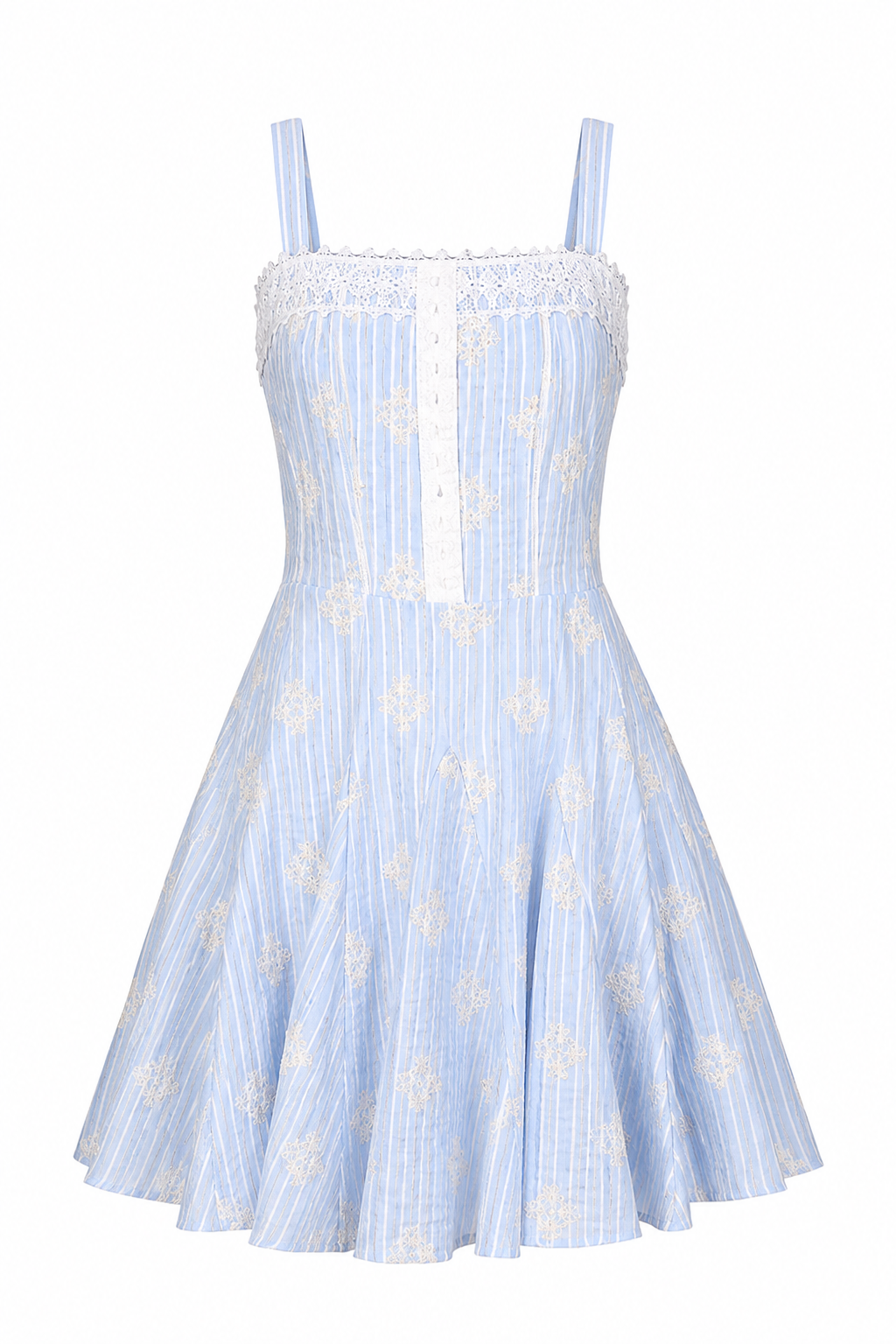 Lila Embroidered Mini Dress