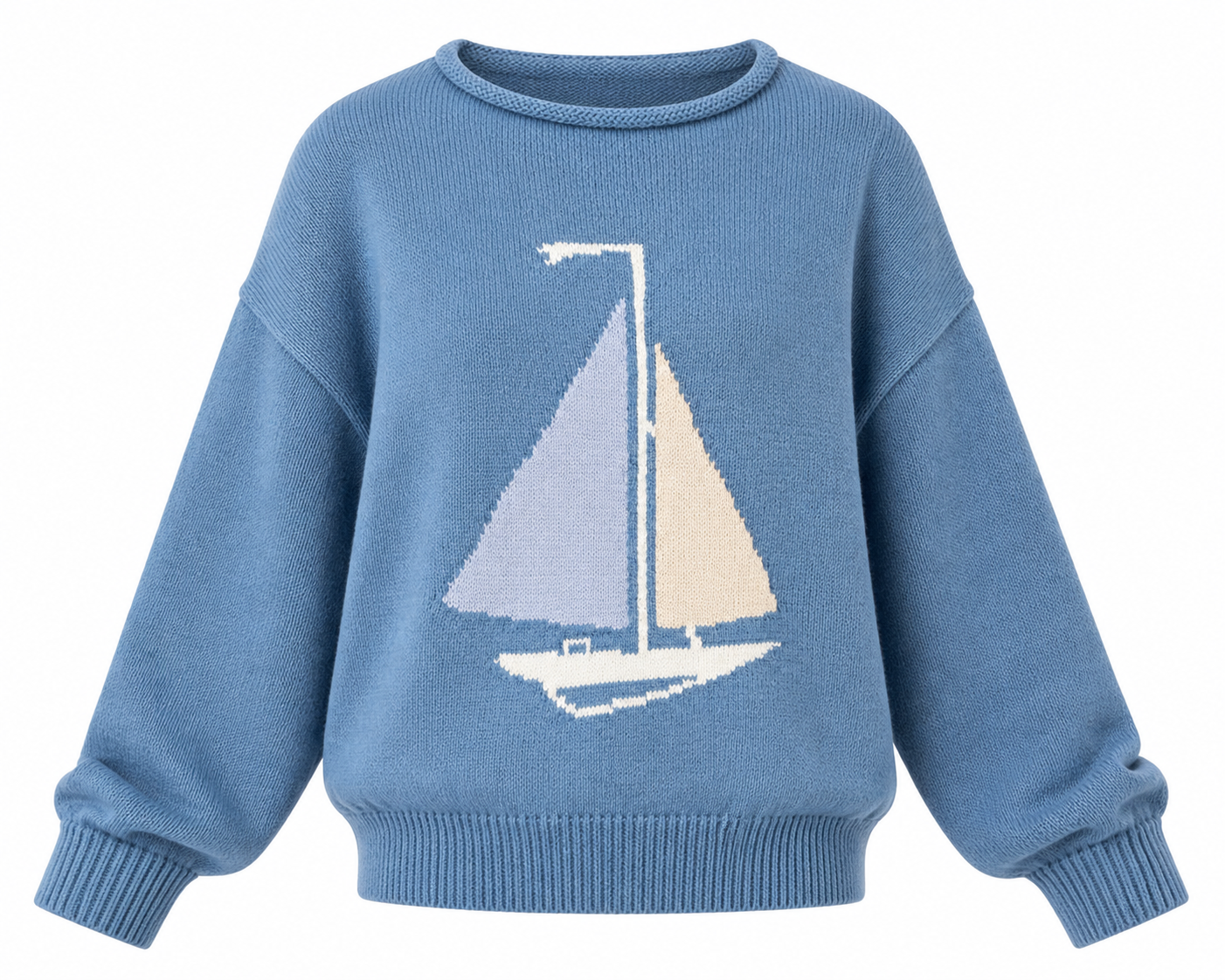 Sailboat Roll Neck Sweater