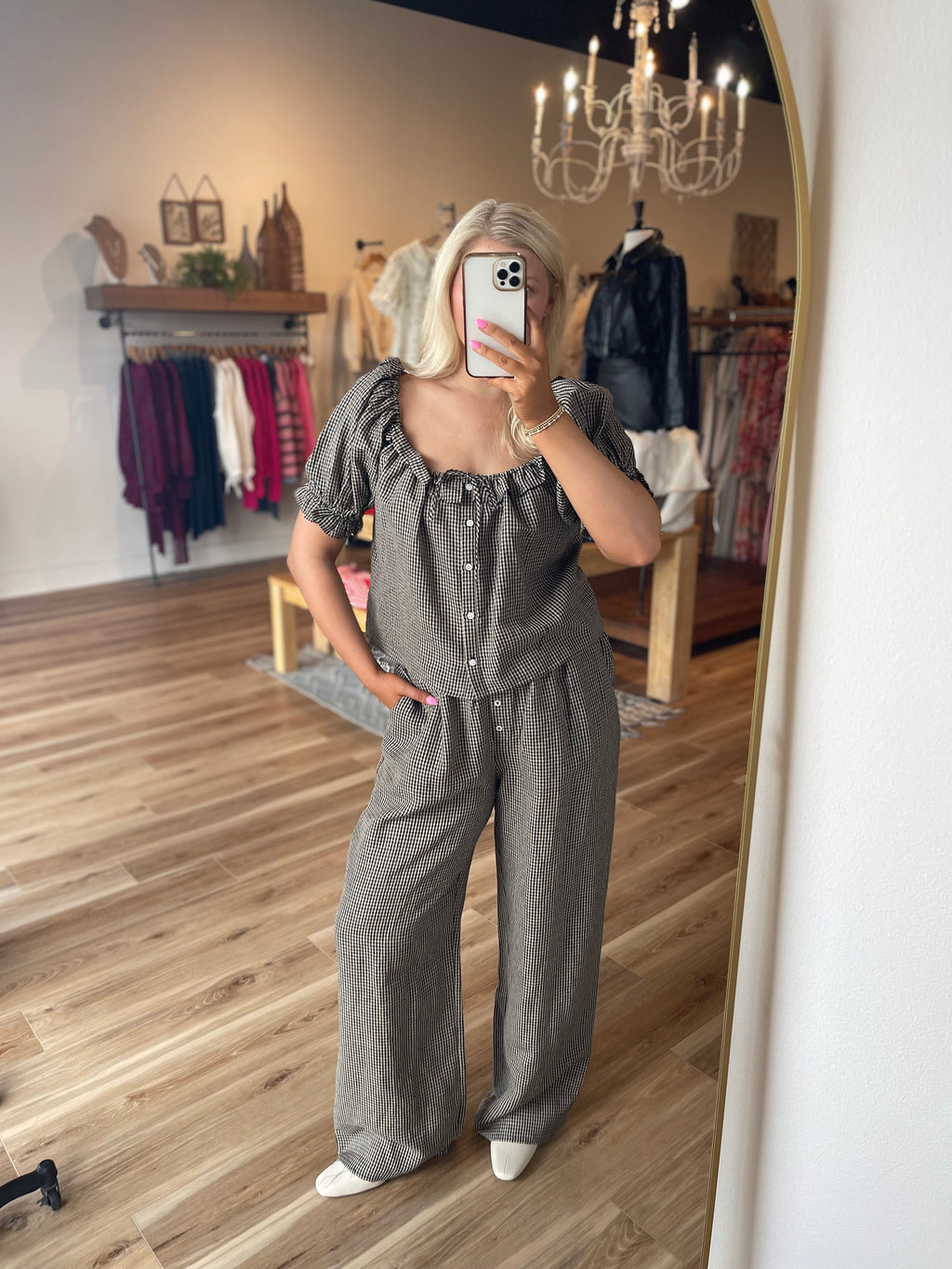 Matilda Gingham Top