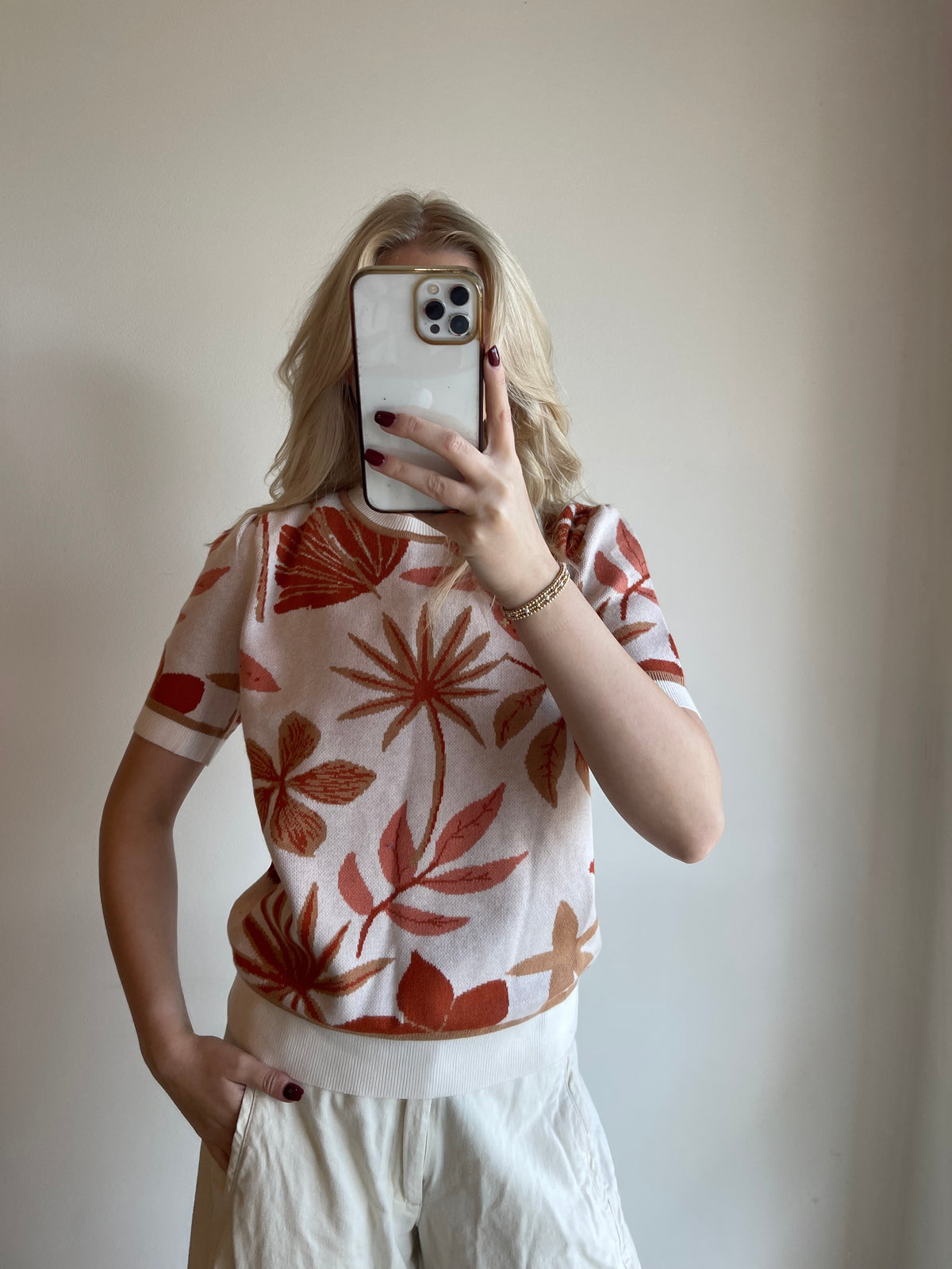 Autumn Jacquard Knit Top
