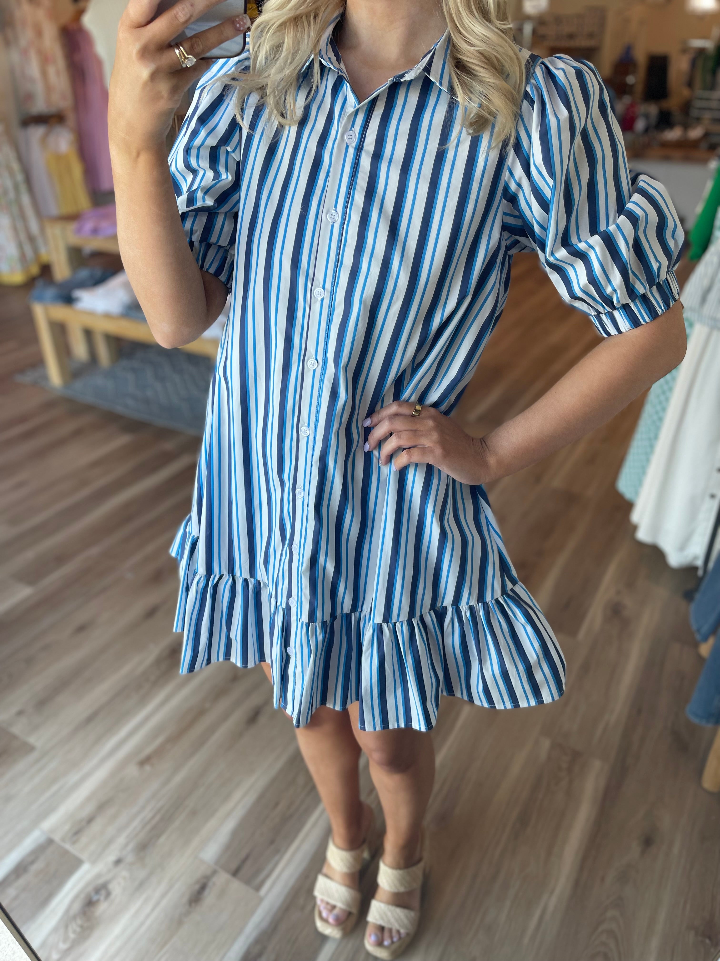 Sadie Stripe Shift Dress