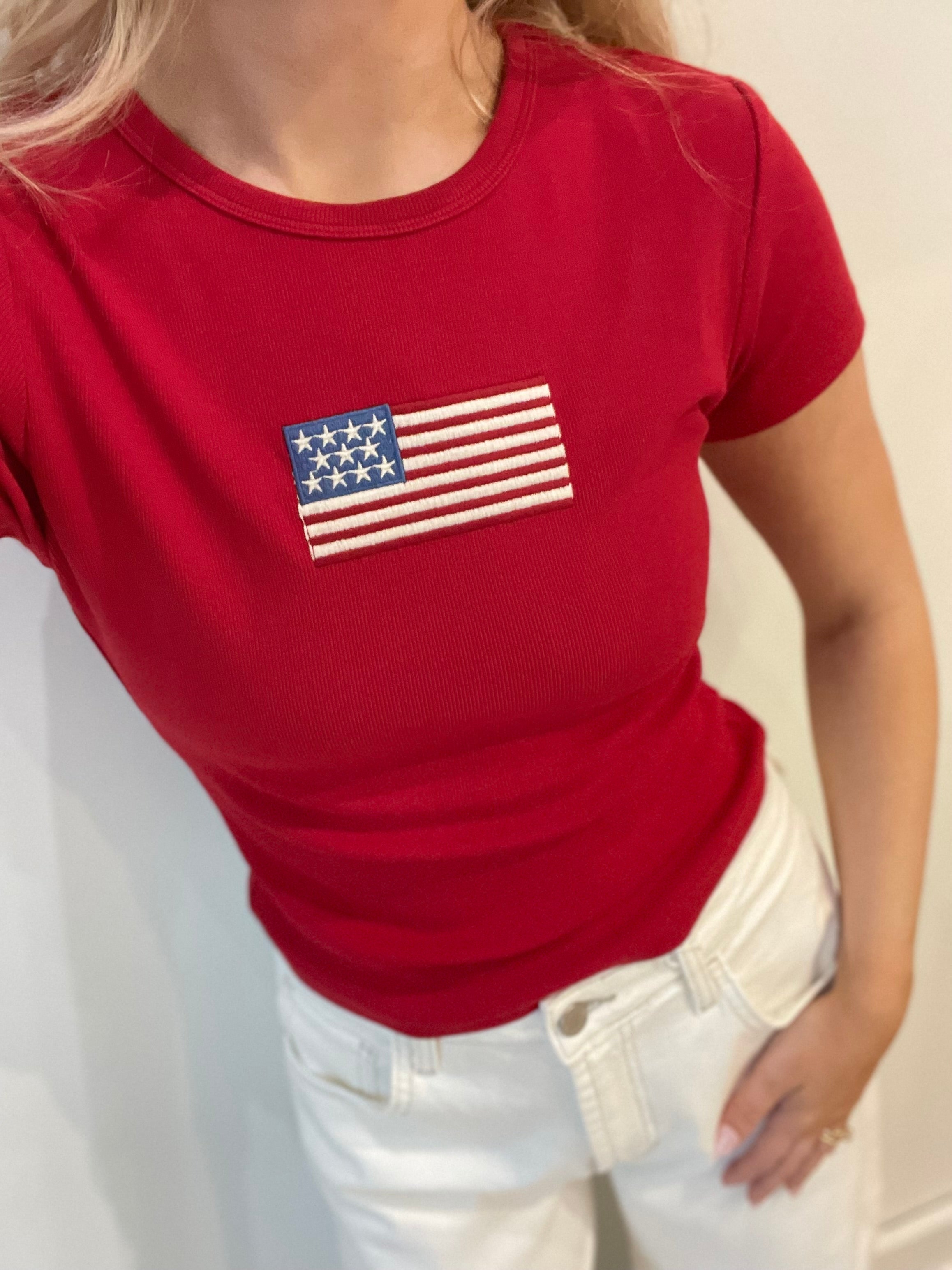 Flag Fitted Tee
