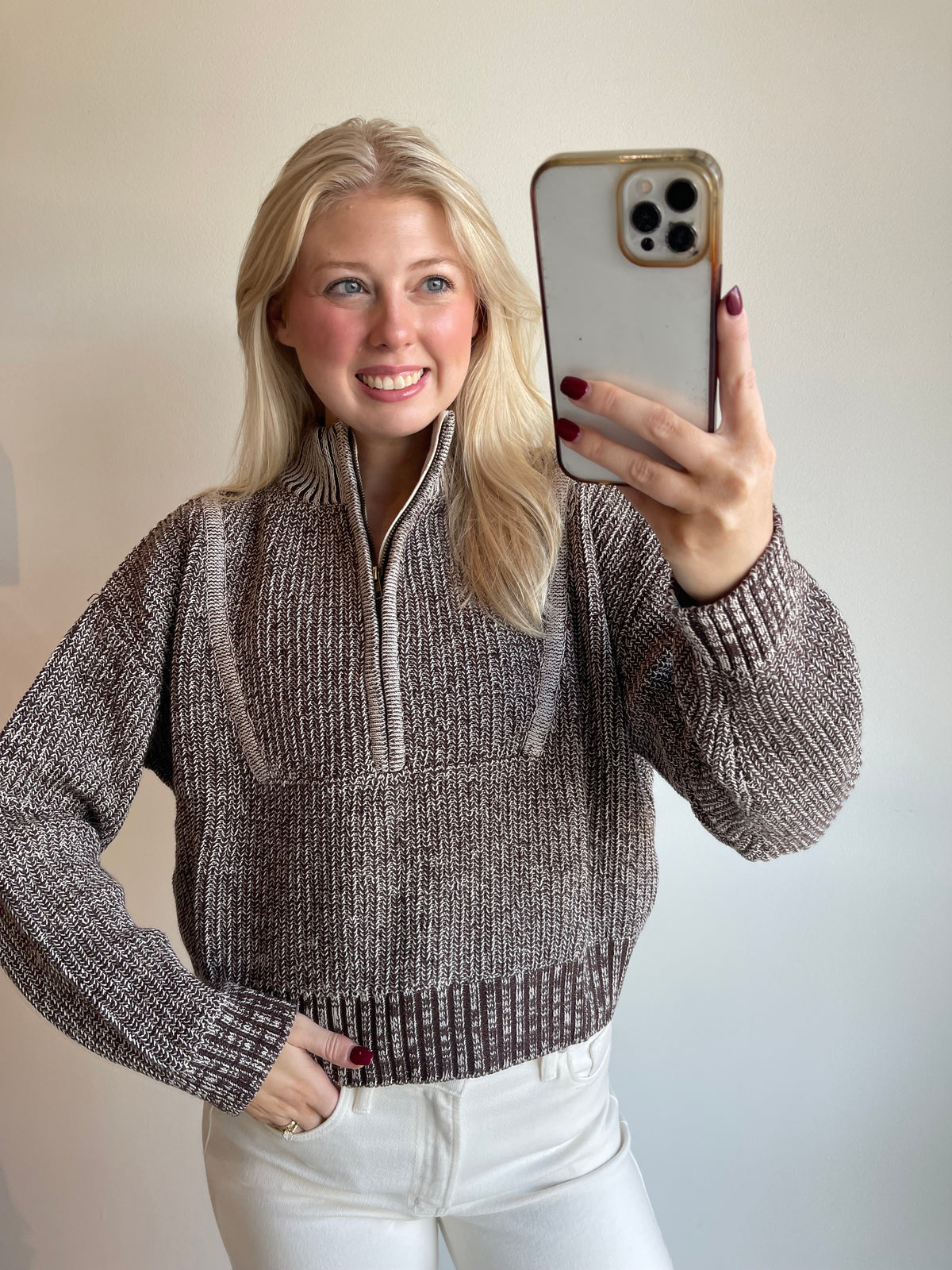 Macy Half Zip Sweater