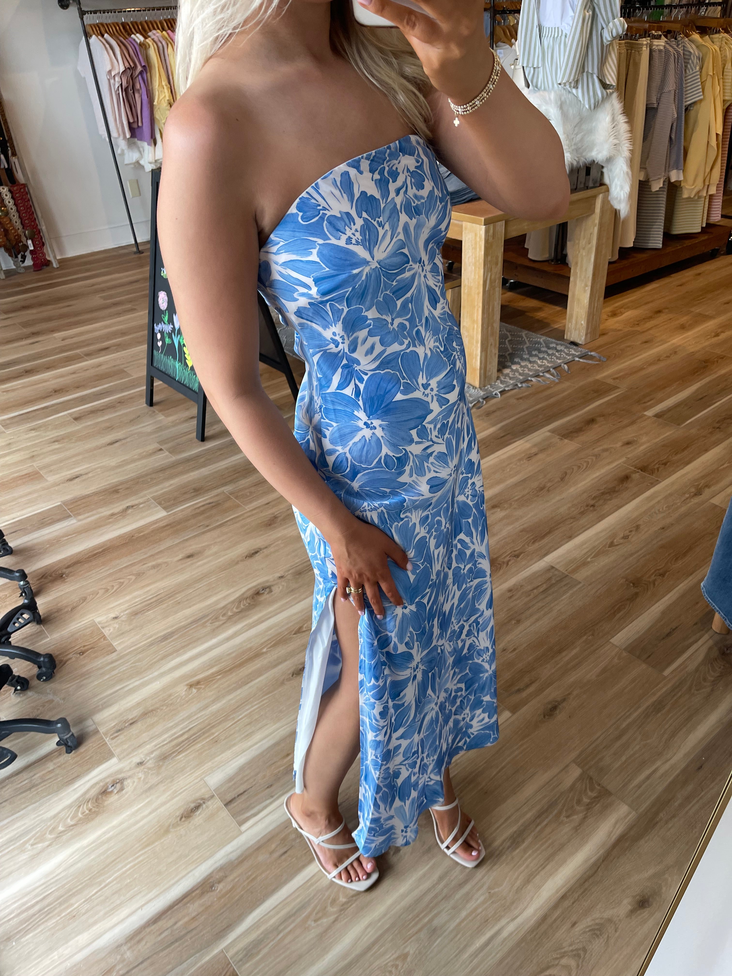 Afterglow Strapless Maxi Dress