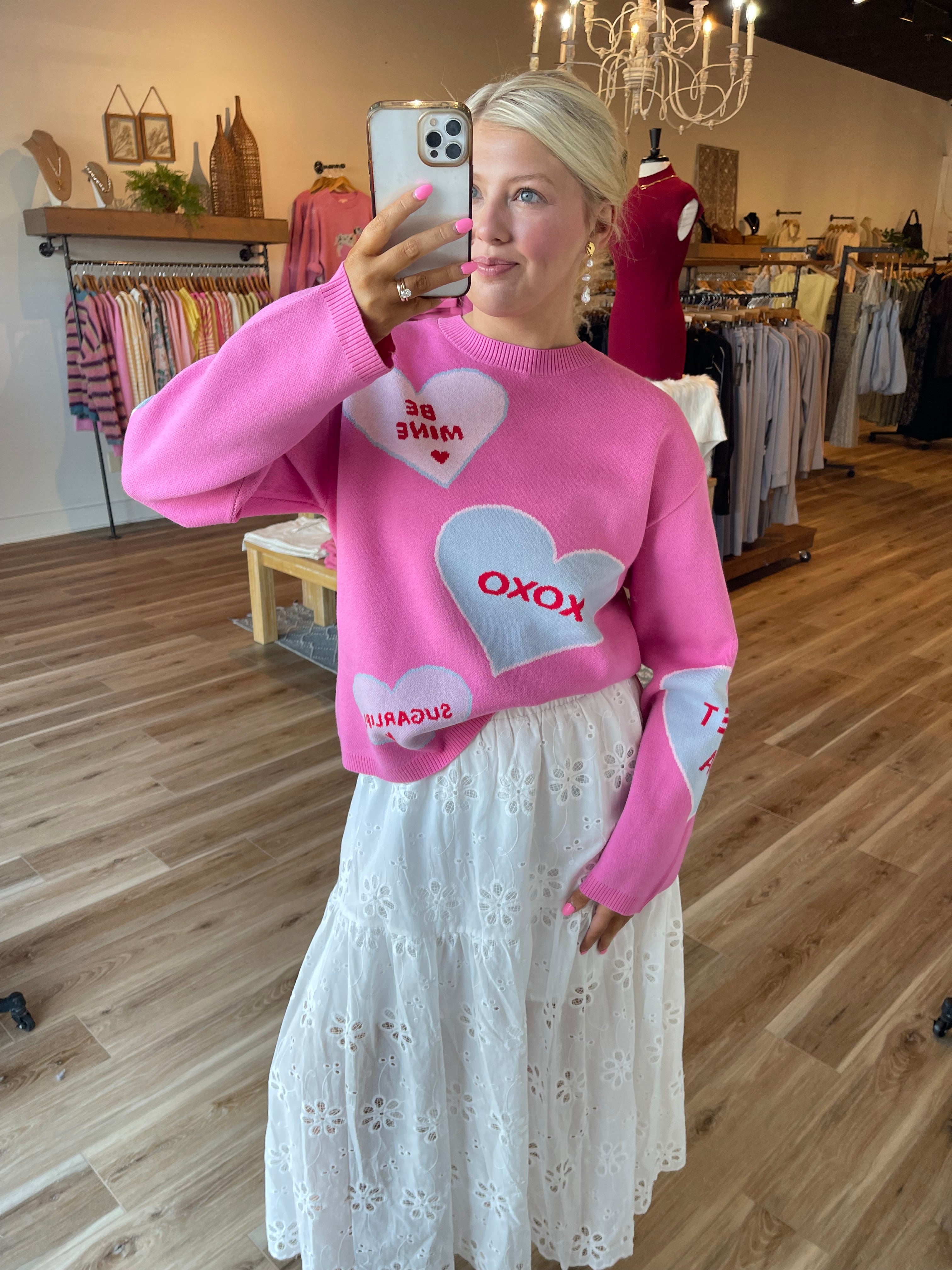 Valeny Candy Heart Sweater