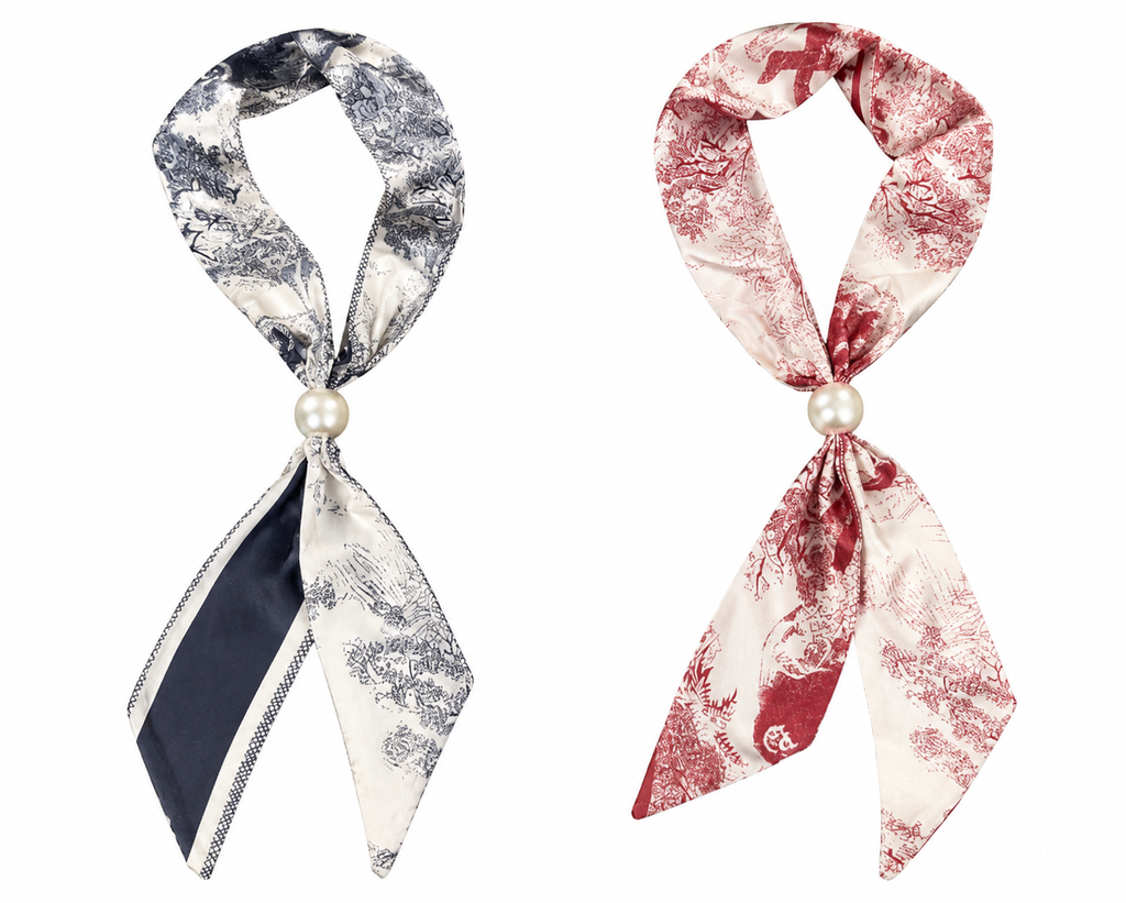 BC Scarf with Pearl Clasp