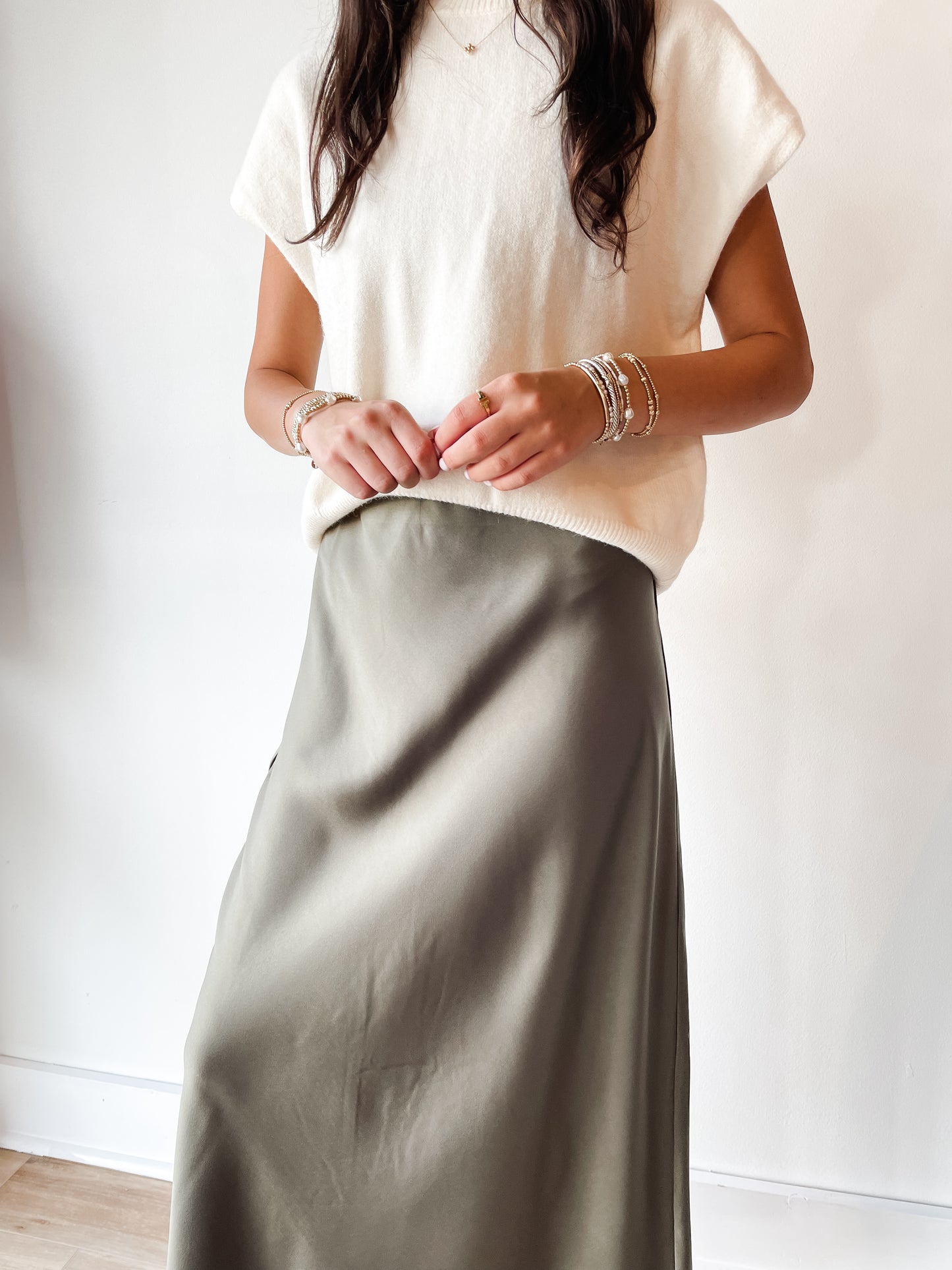 Jessie Satin Skirt