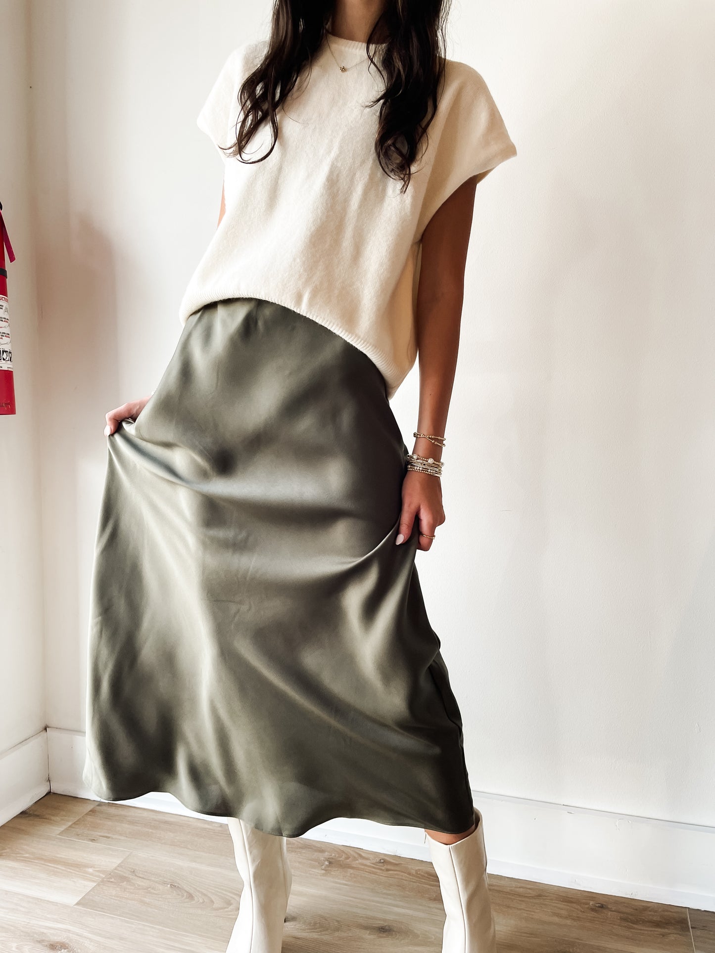 Jessie Satin Skirt